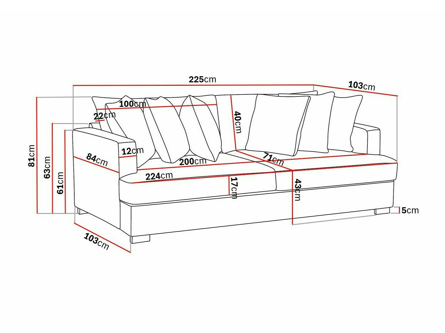 Sofá Tivsoe 100 (Trenza 06)