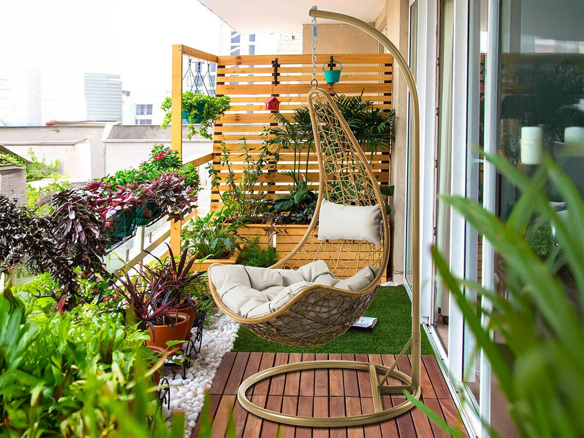 Silla colgante Comfivo 313 (Marrón + Beige)