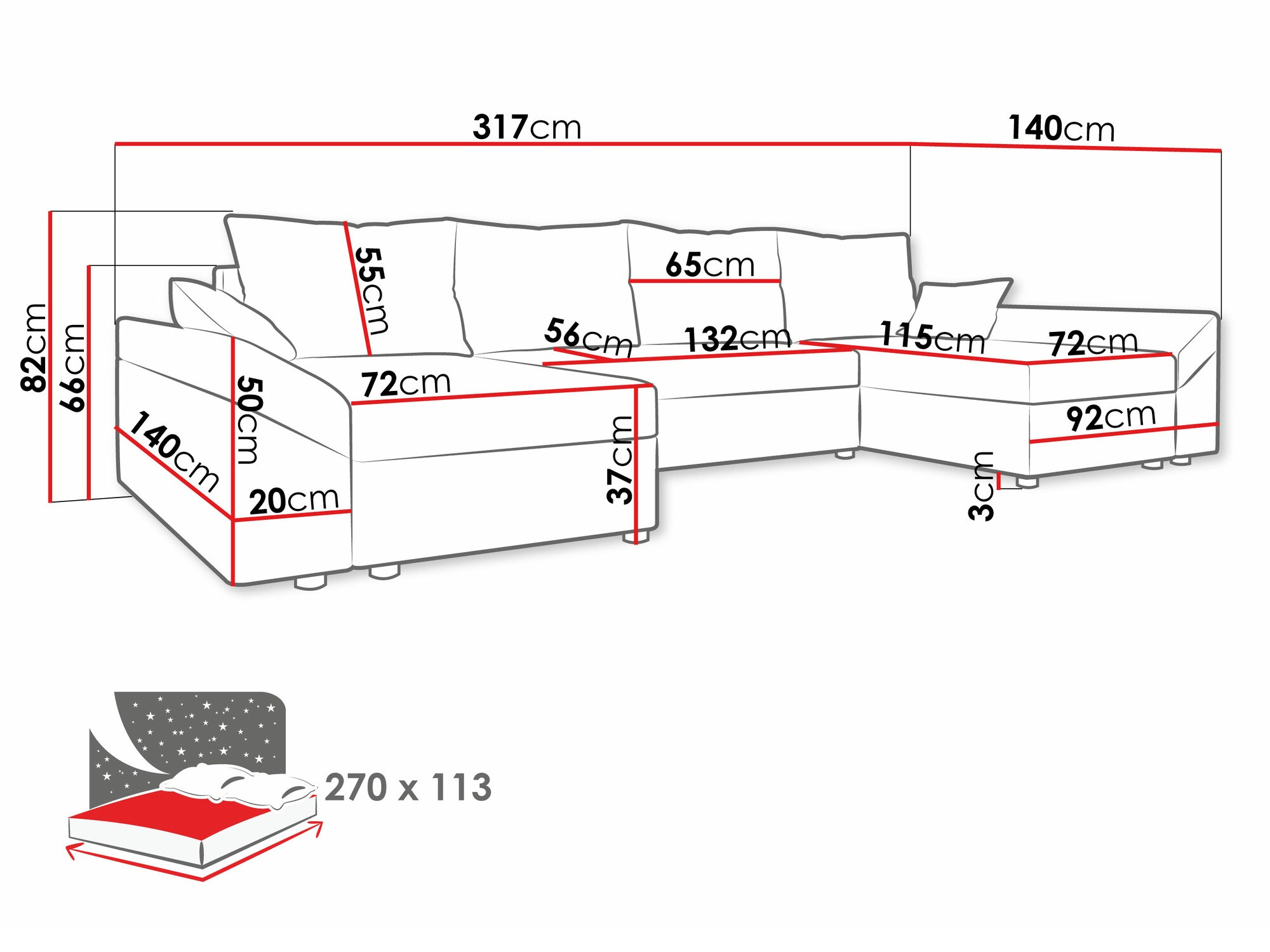 Sofá rinconero Memphis 105 (Alova 36 + Alova 04)