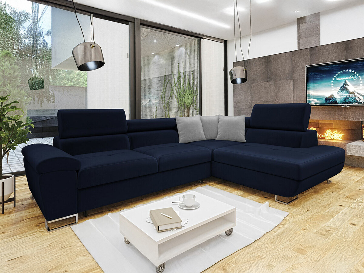 Sofá rinconero Comfivo 166 (Magic Velvet 2216 + Magic Velvet 2240)