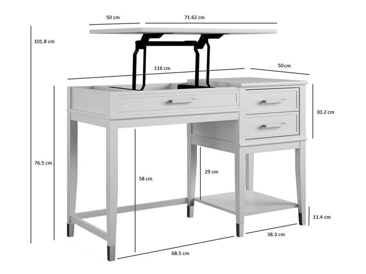 Mesa de oficina CosmoLiving by Cosmopolitan Belromu 102 (Grafito)