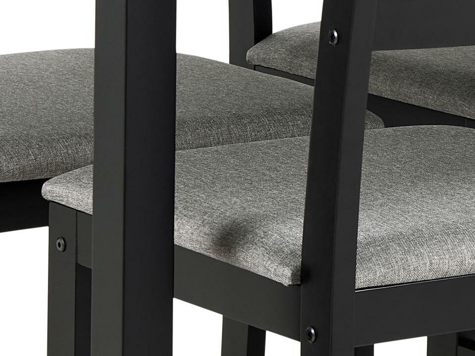 Conjunto de comedor Norsica 857 (Negro + Gris claro)