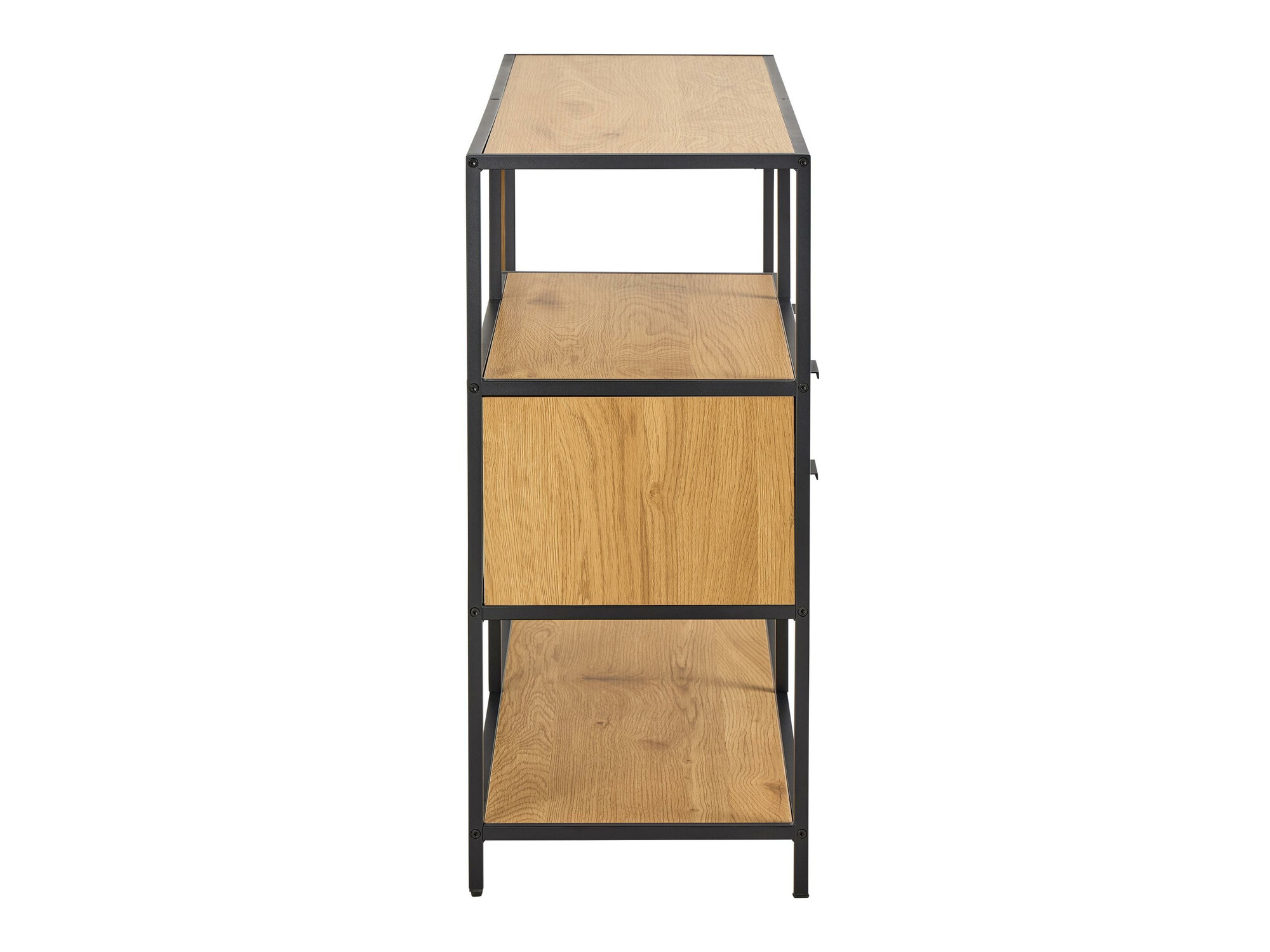 Estantería Norsica Sevferi 183 (Negro + Roble salvaje)