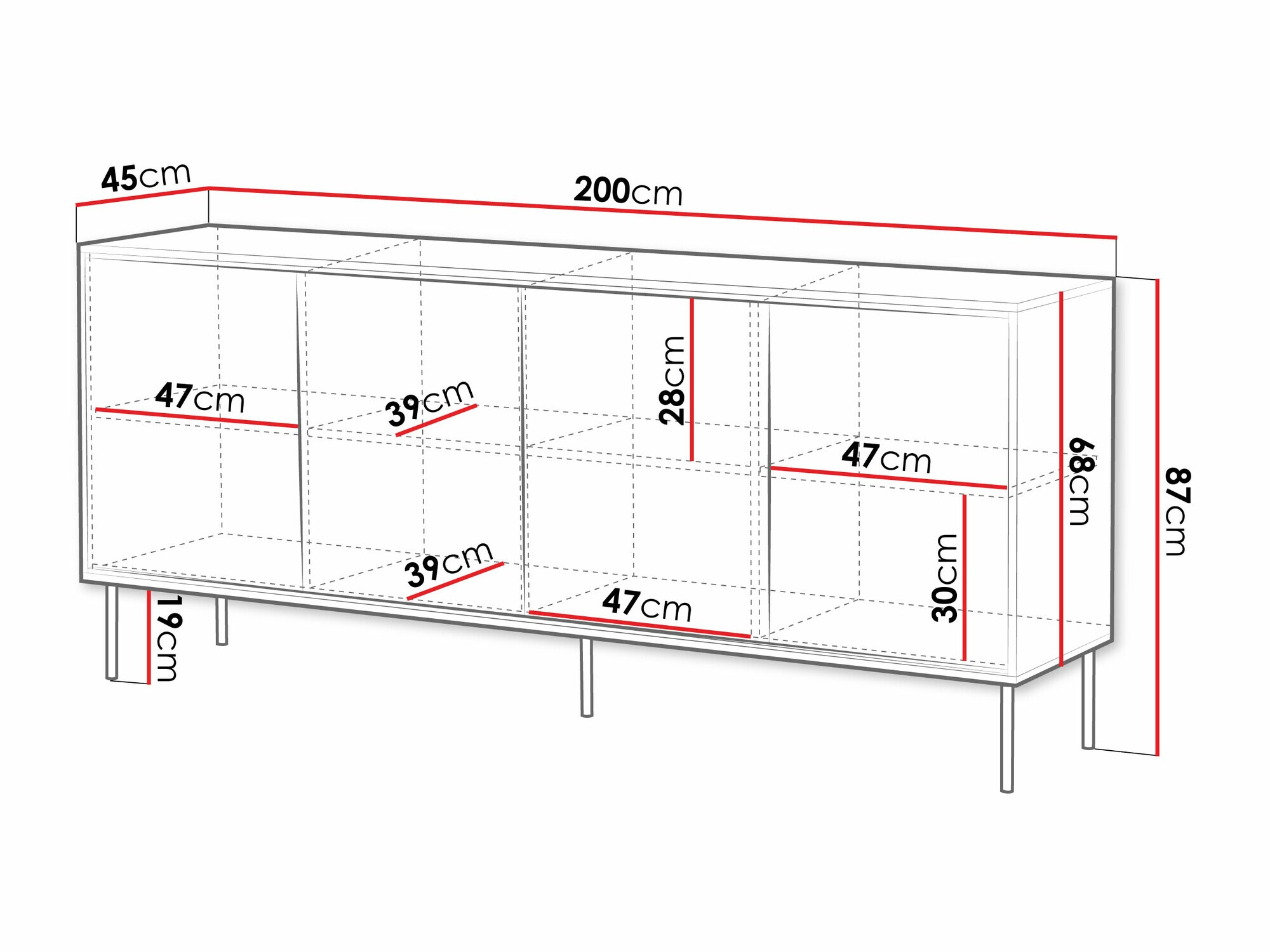 Aparador Charlotte 208 (Cachemira)