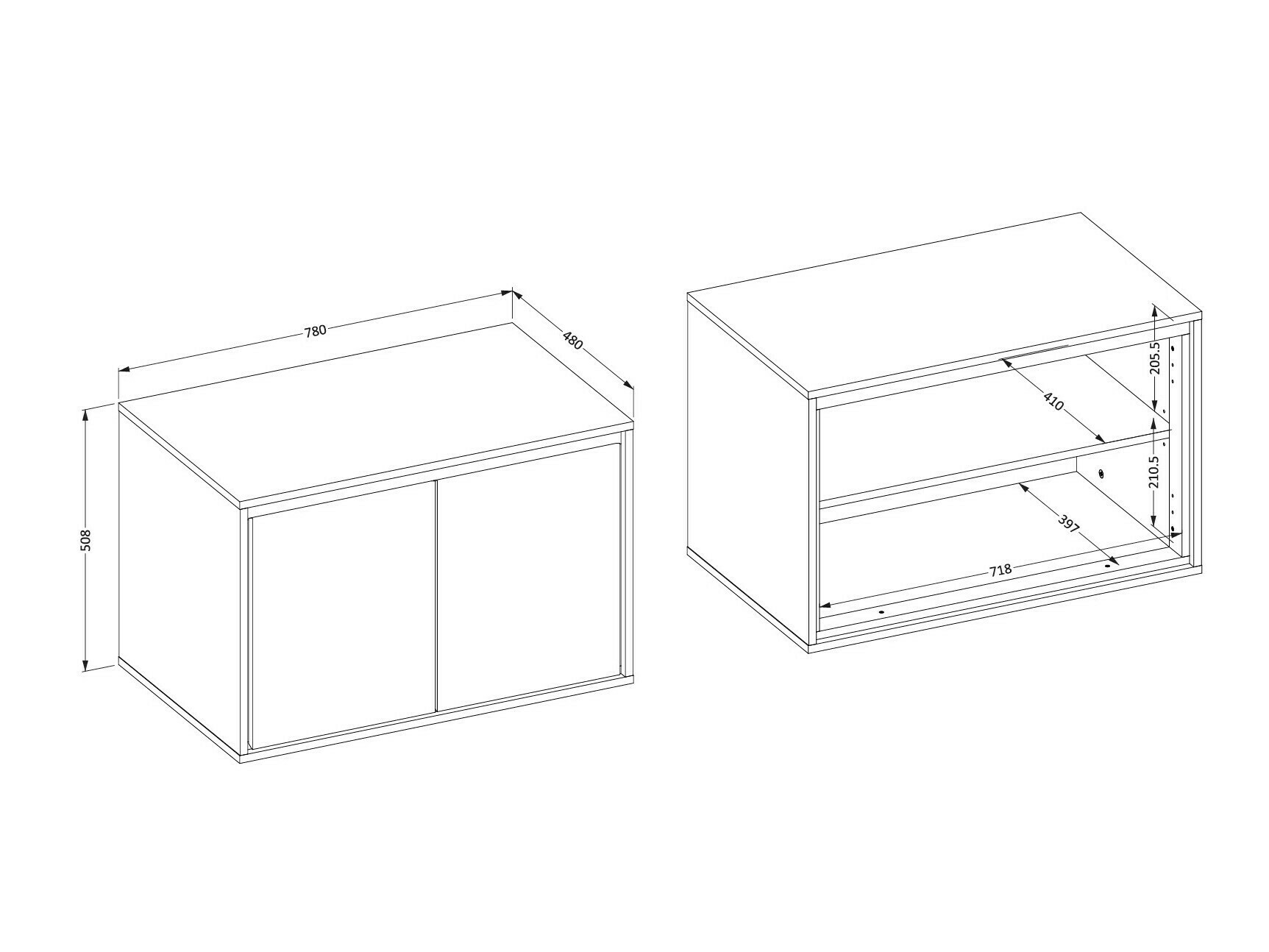 Armario de baño colgante para lavabo Tecavu 103 (Congo)