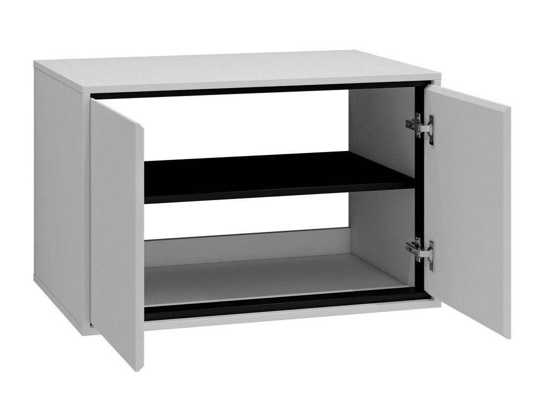 Conjunto de mueble de baño Tecavu 105 (Blanco brillante + Blanco)