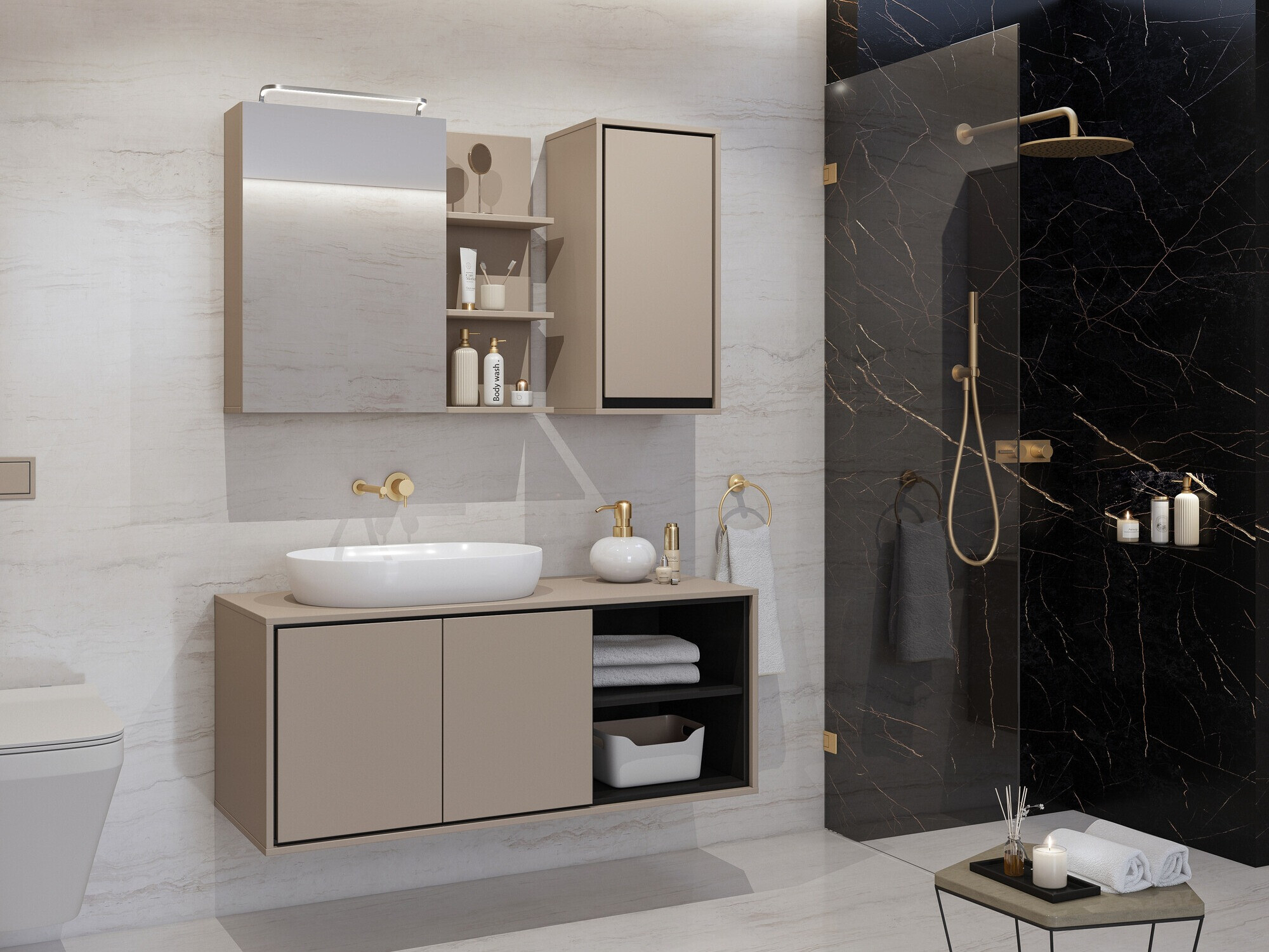 Mueble de baño con espejo Tecavu 102 (Congo)