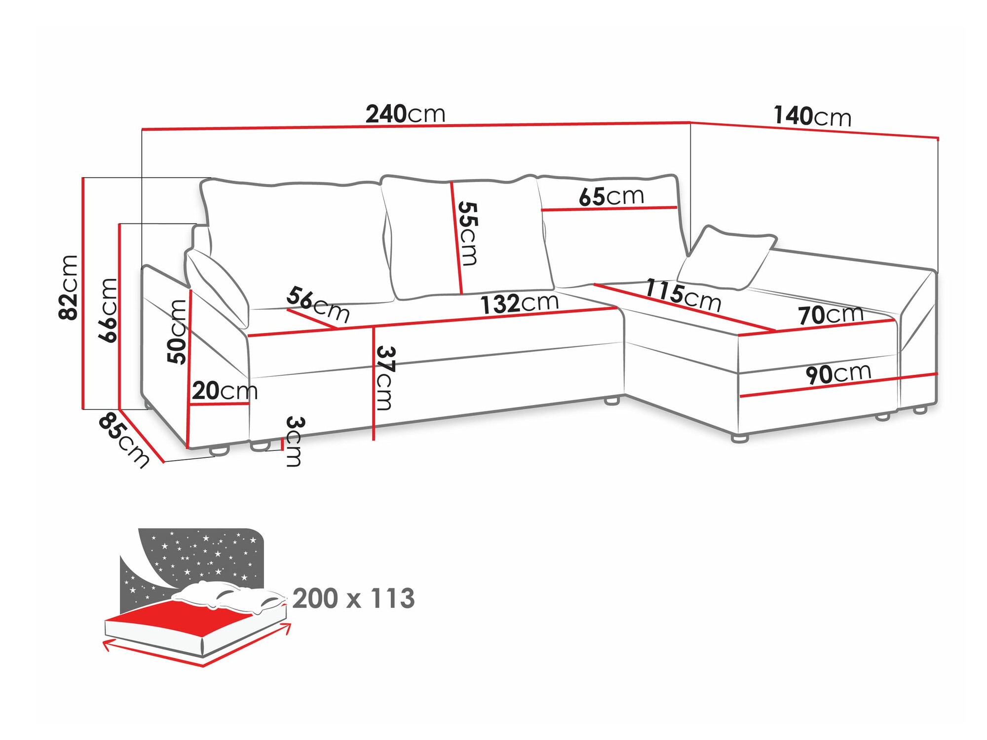 Sofá rinconero Memphis 104 (Poso 110)