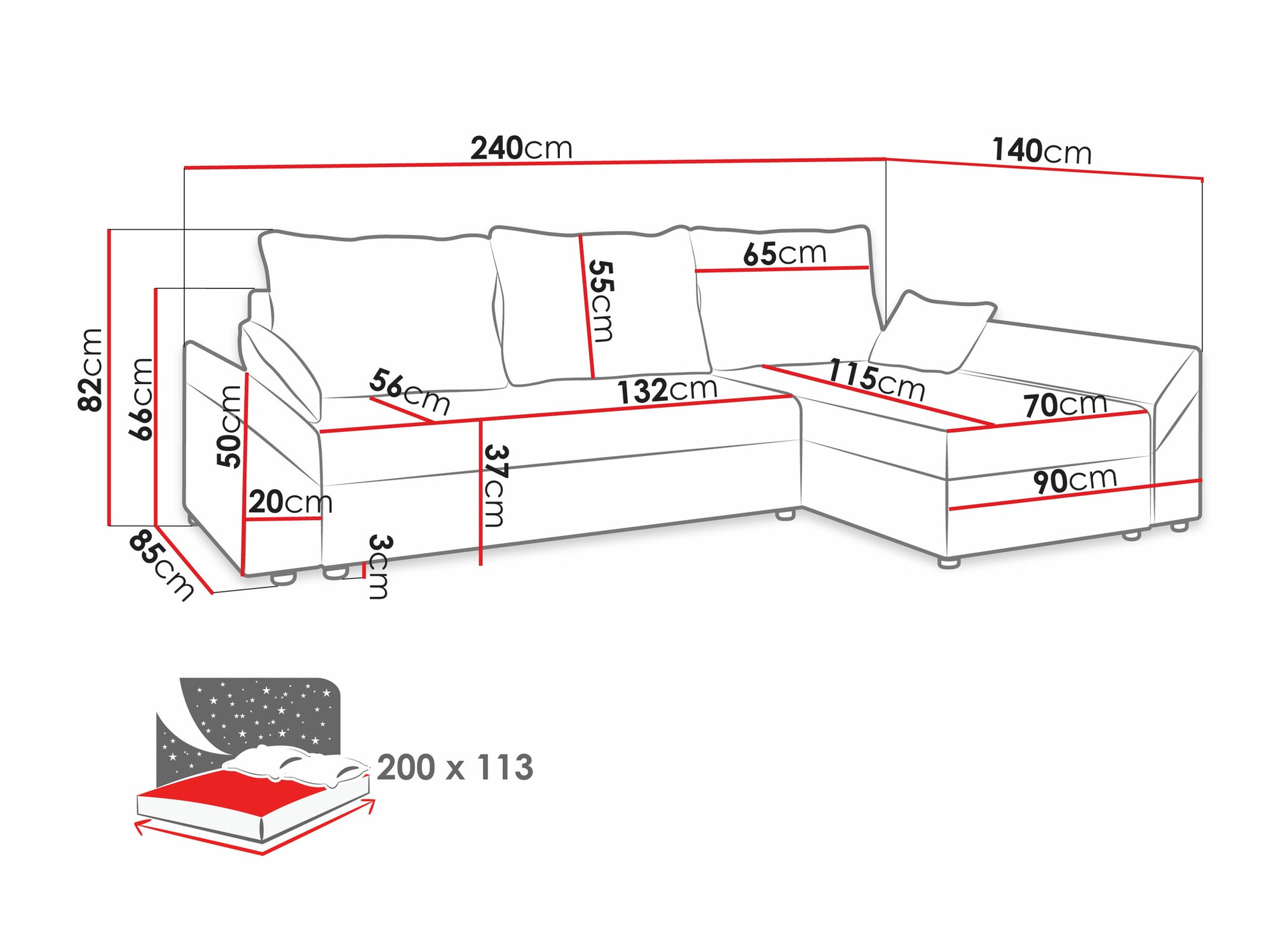 Sofá rinconero Memphis 104 (Poso 22)