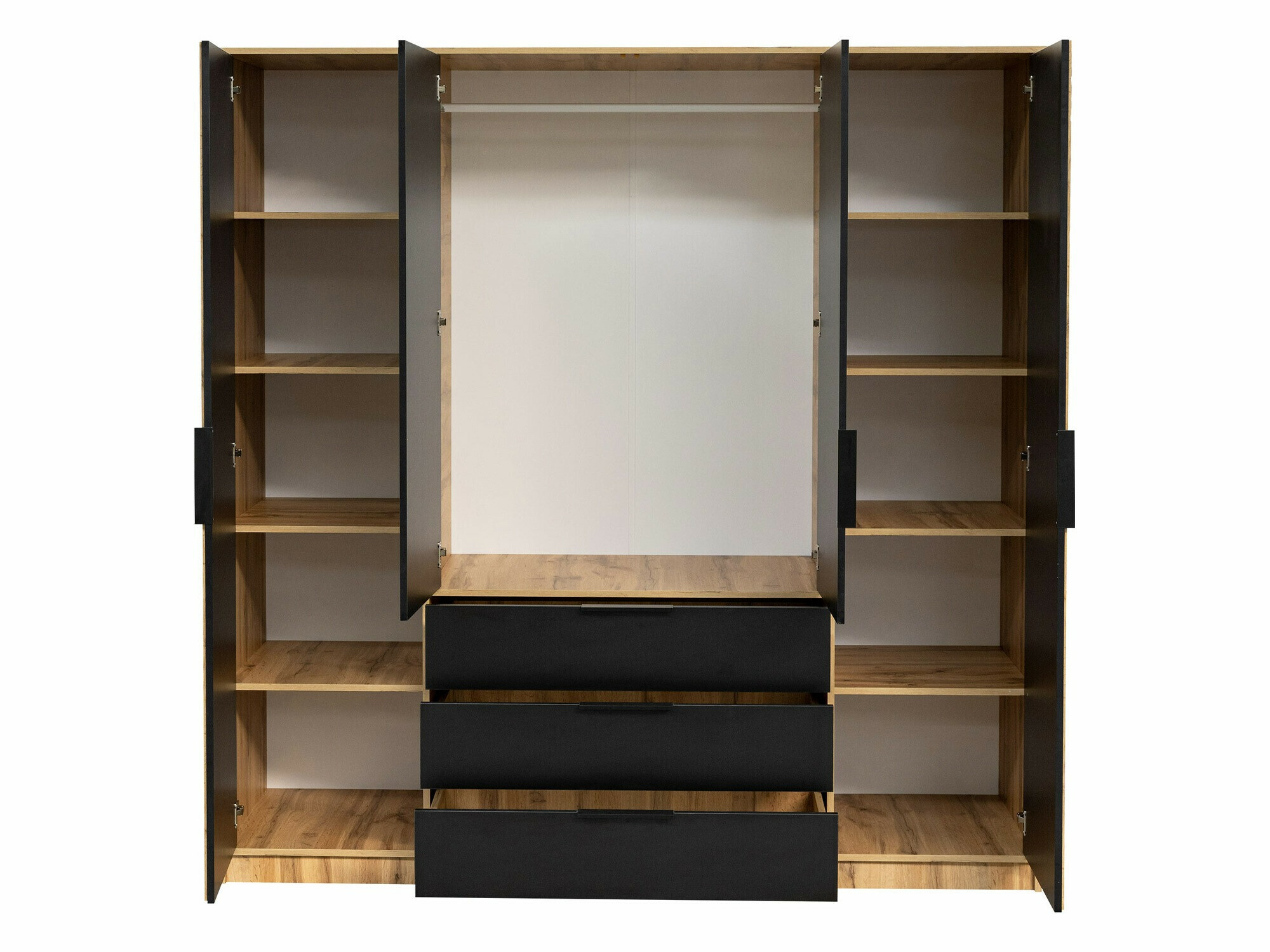 Armario Collis II (Roble wotan + Negro)