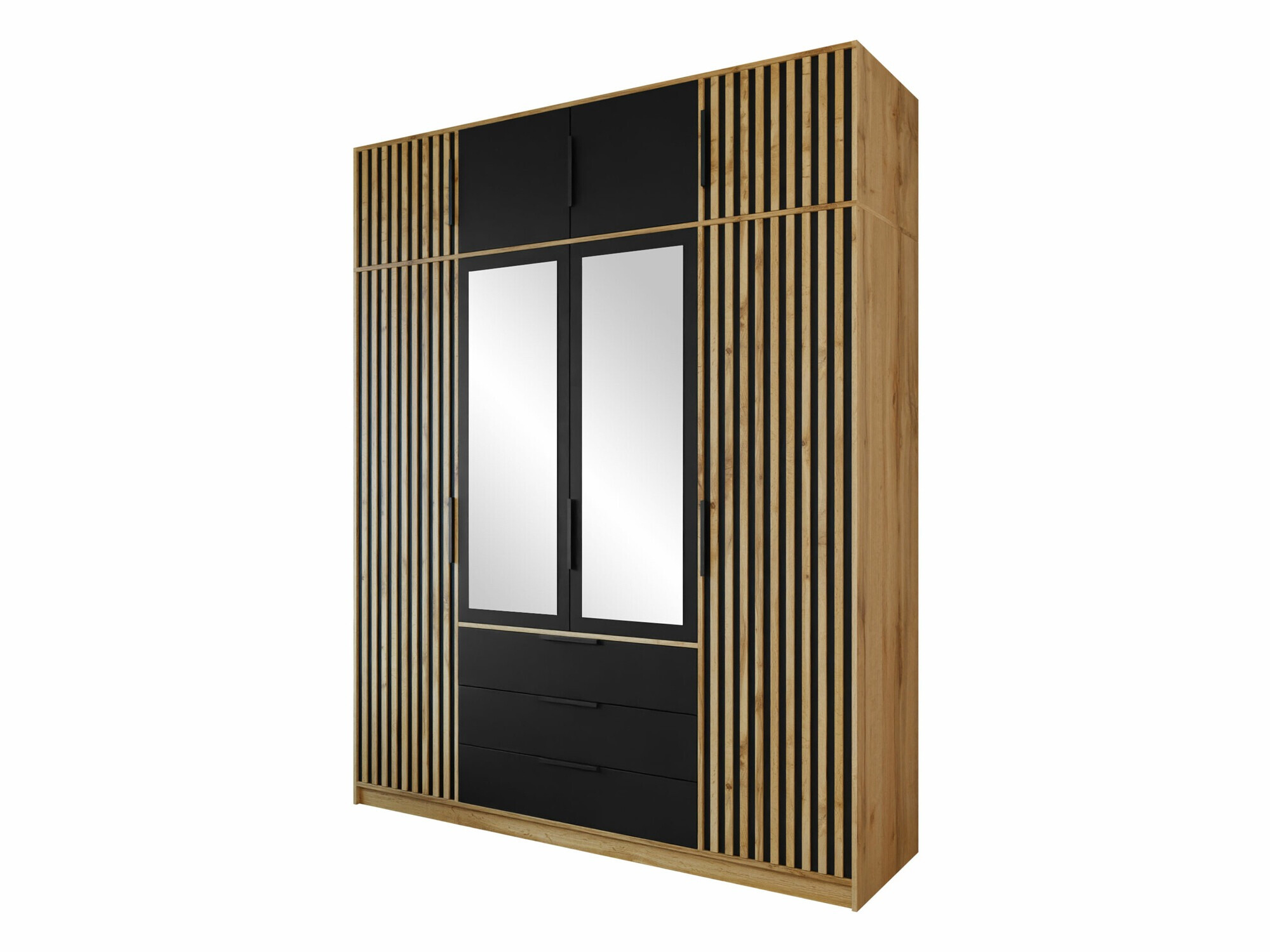 Armario Collis II (Roble wotan + Negro)