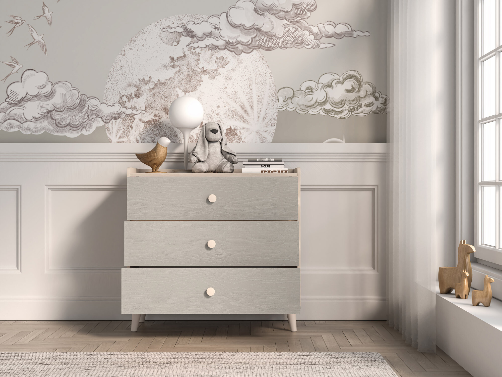 Cómoda Tortoli 105 (Gris)