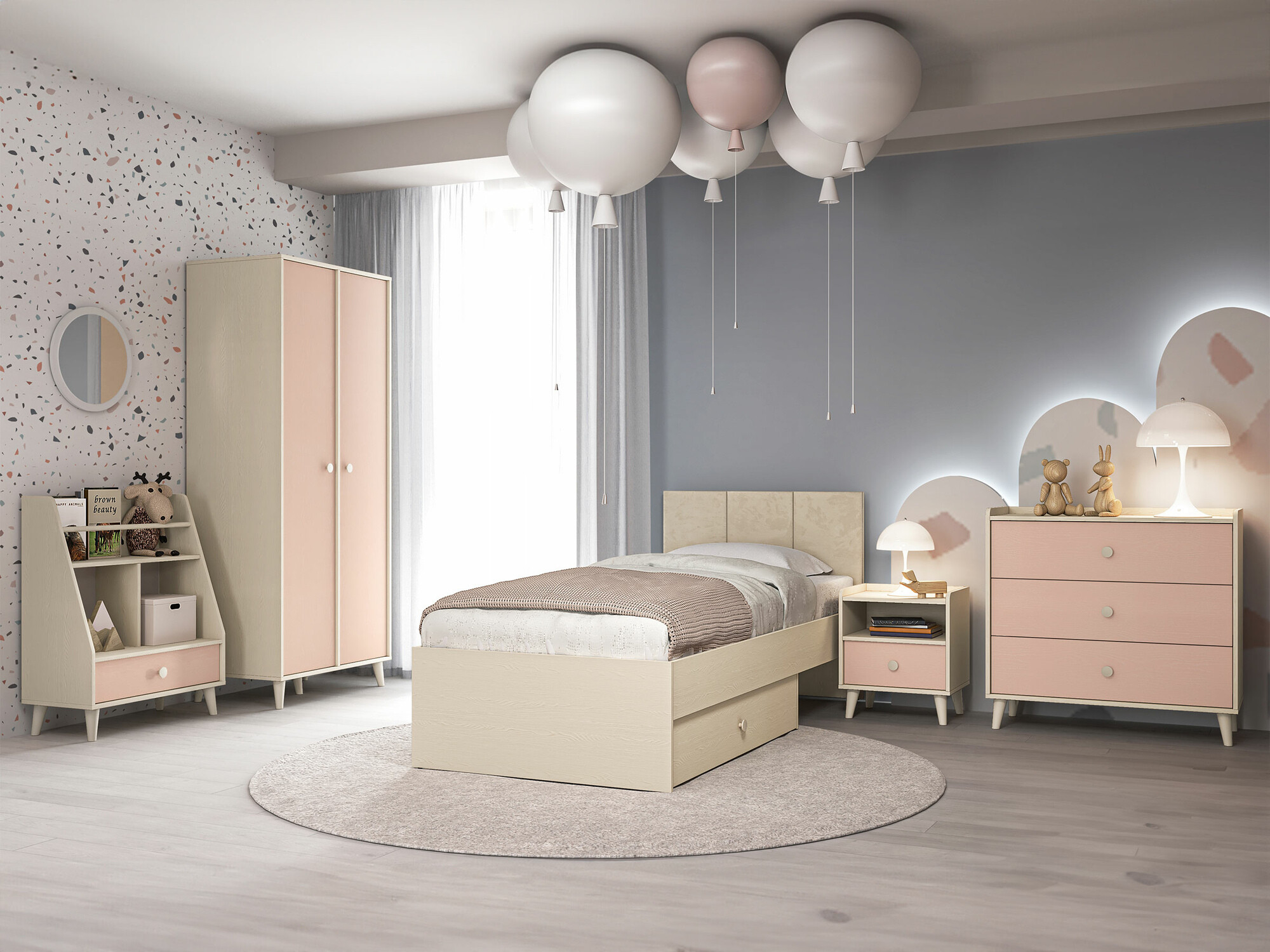 Armario Tortoli 101 (Rosa)