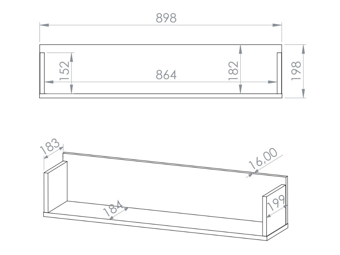 Estantería de pared Tortoli 109