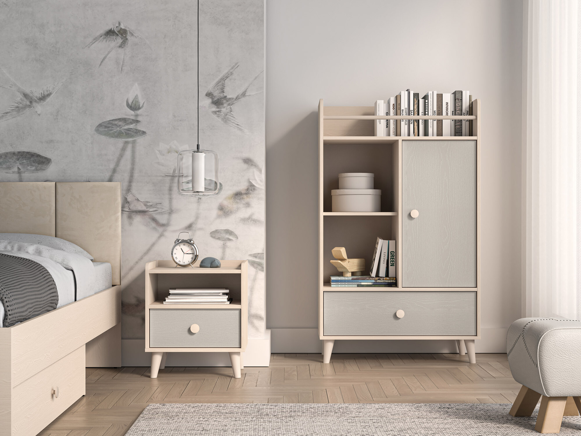 Mesilla de noche Tortoli 108 (Gris)