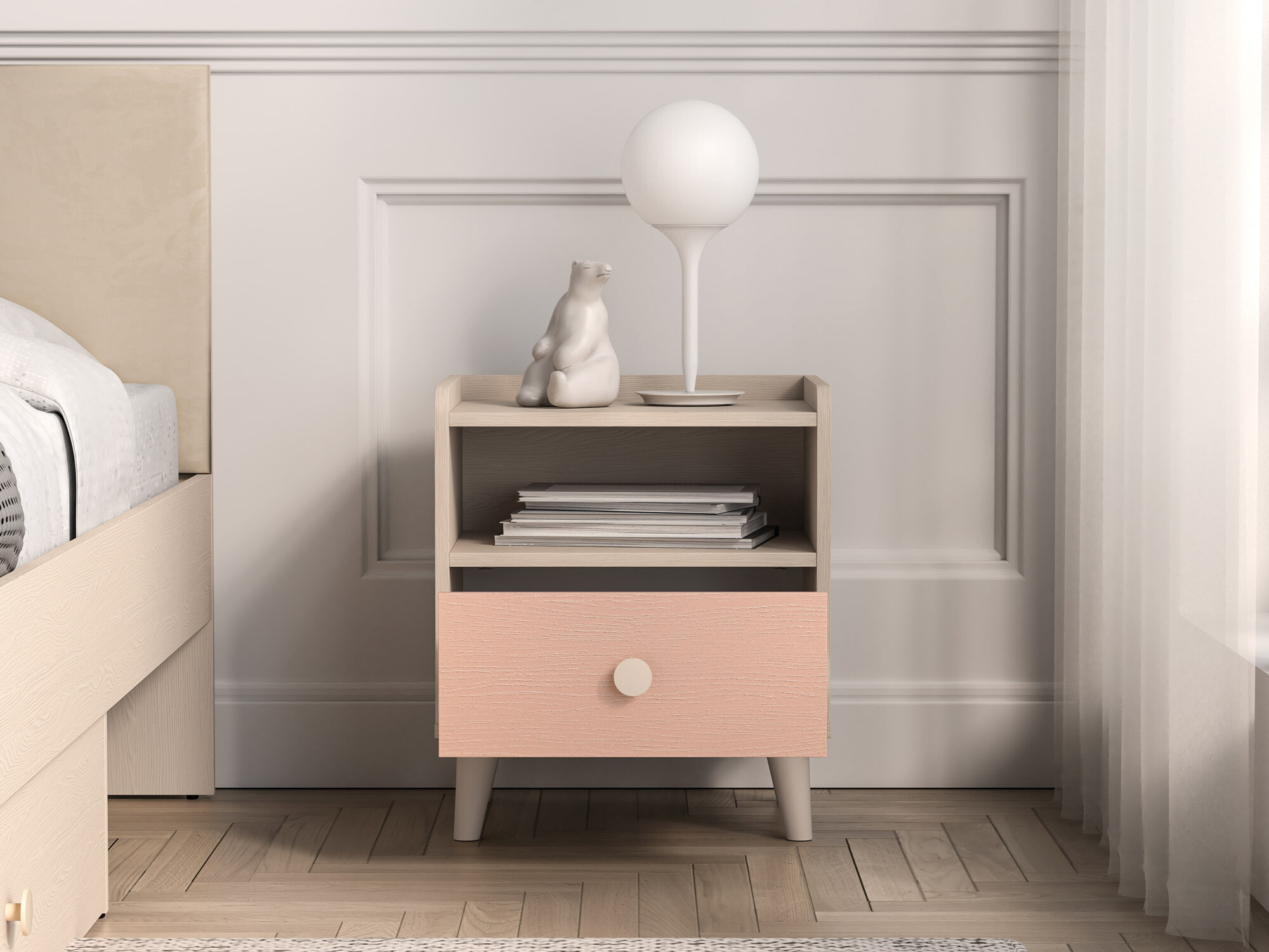 Mesilla de noche Tortoli 108 (Rosa)