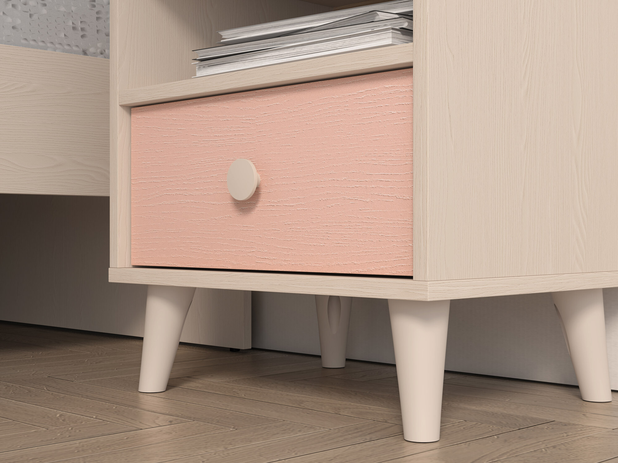 Mesilla de noche Tortoli 108 (Rosa)