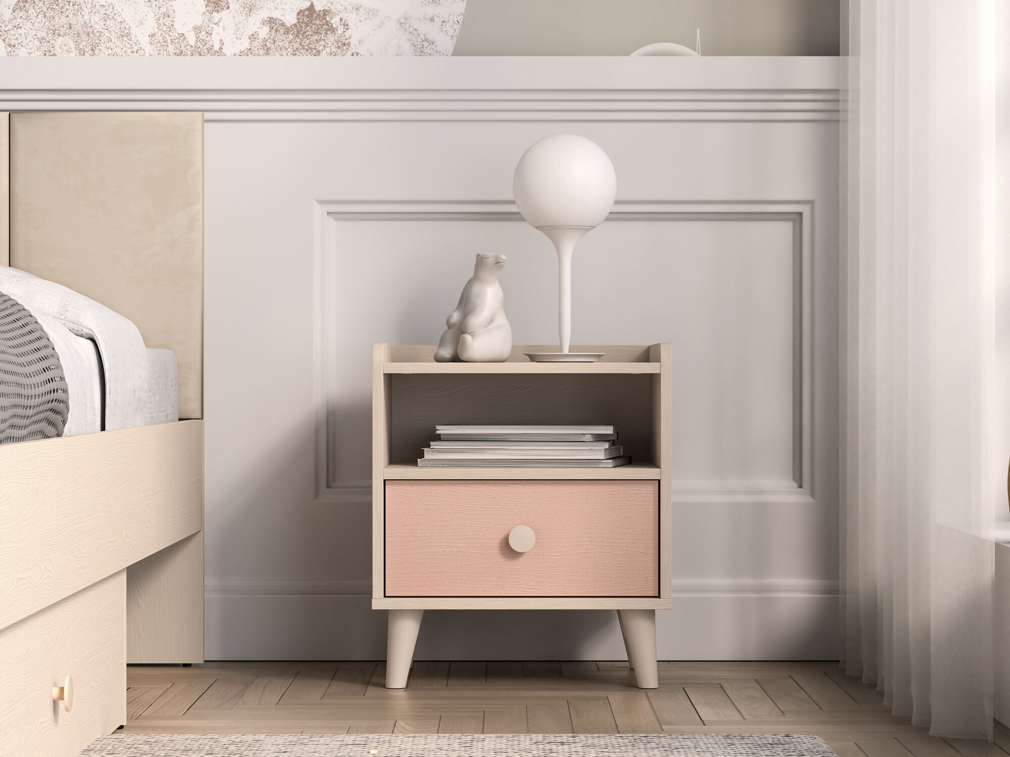 Mesilla de noche Tortoli 108 (Rosa)