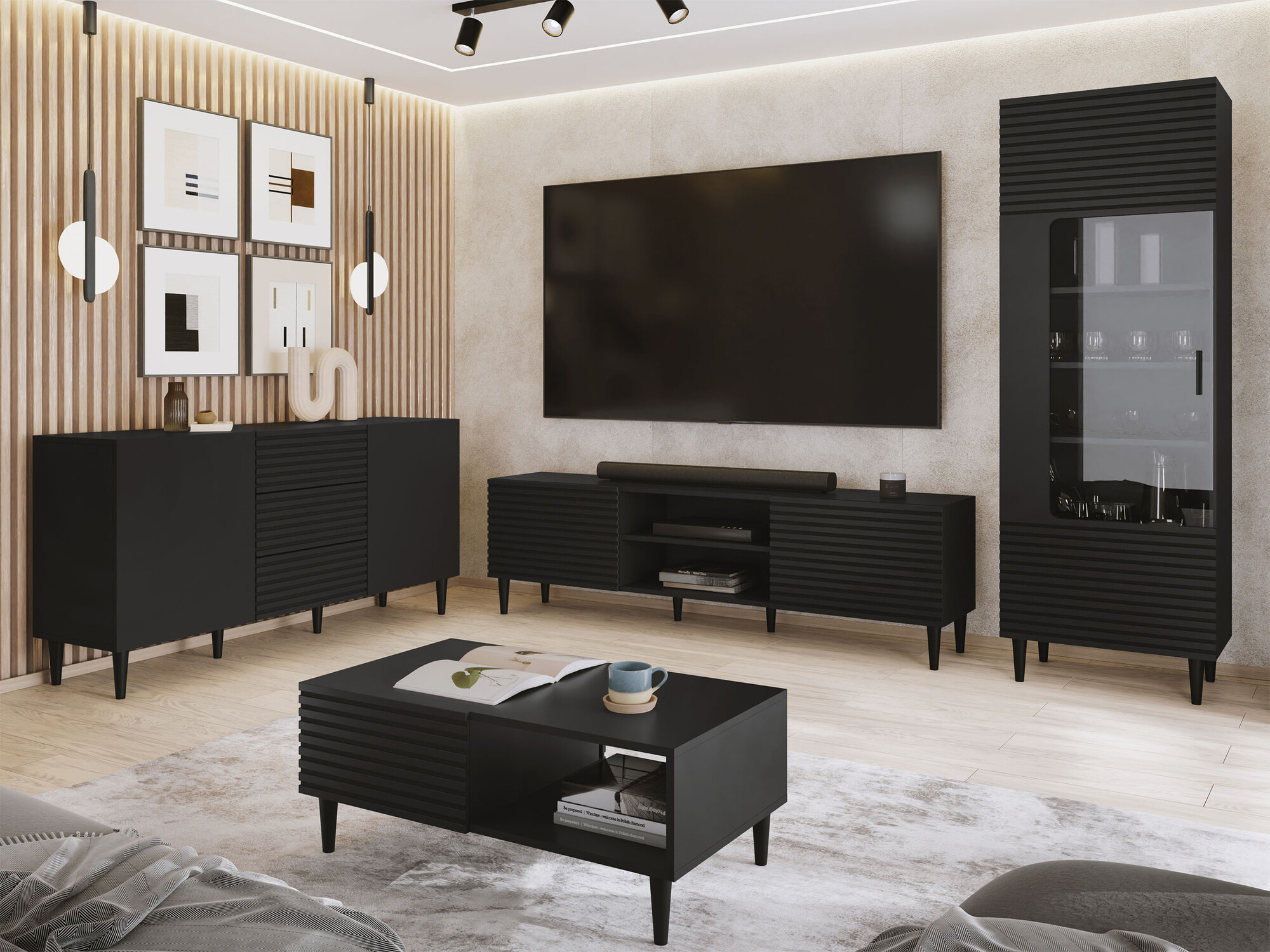 Mesa de centro Comfivo Mavmono 102 (Negro)