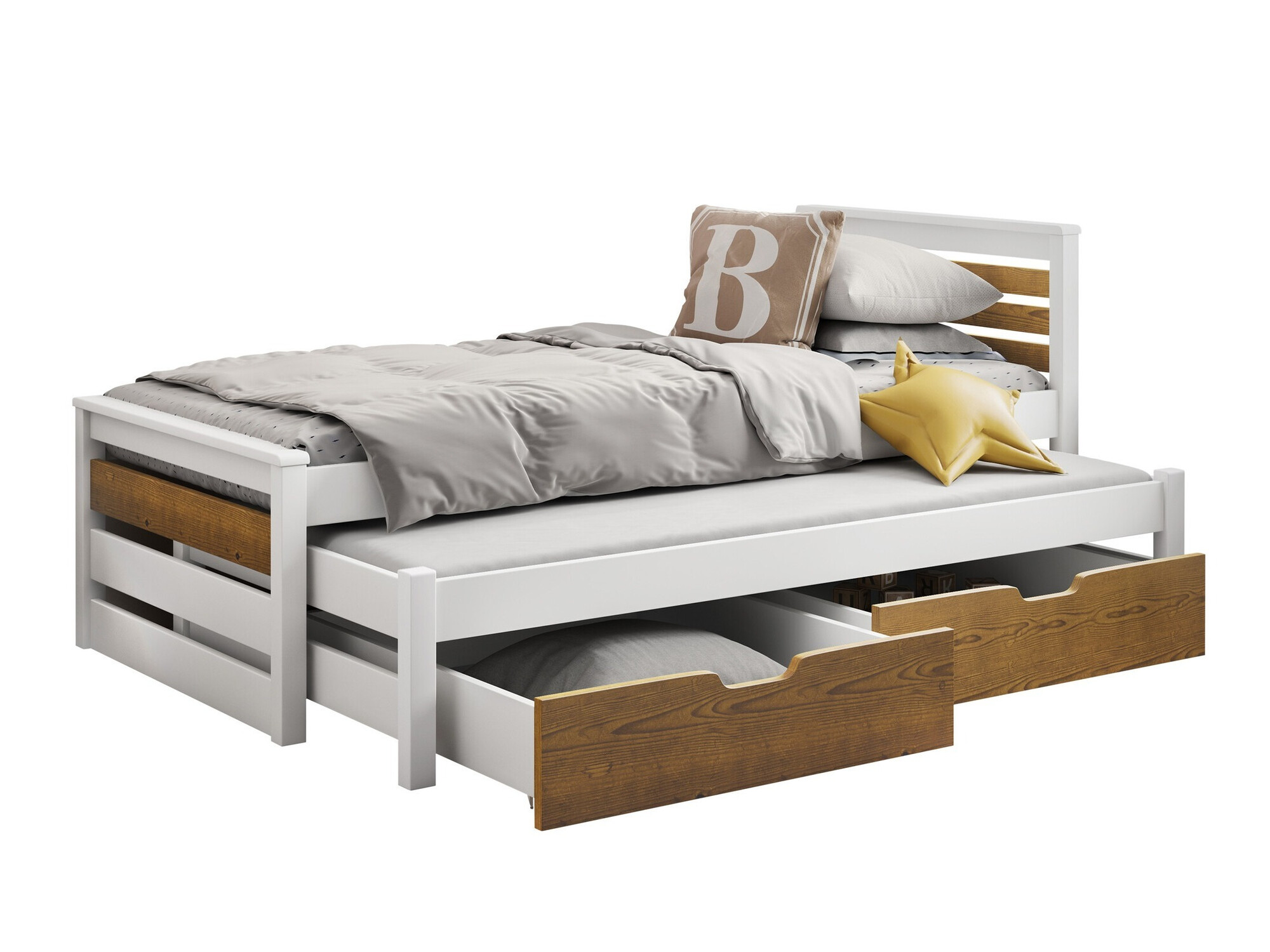 Cama Henderson 169 (Blanco + Roble Sonoma)