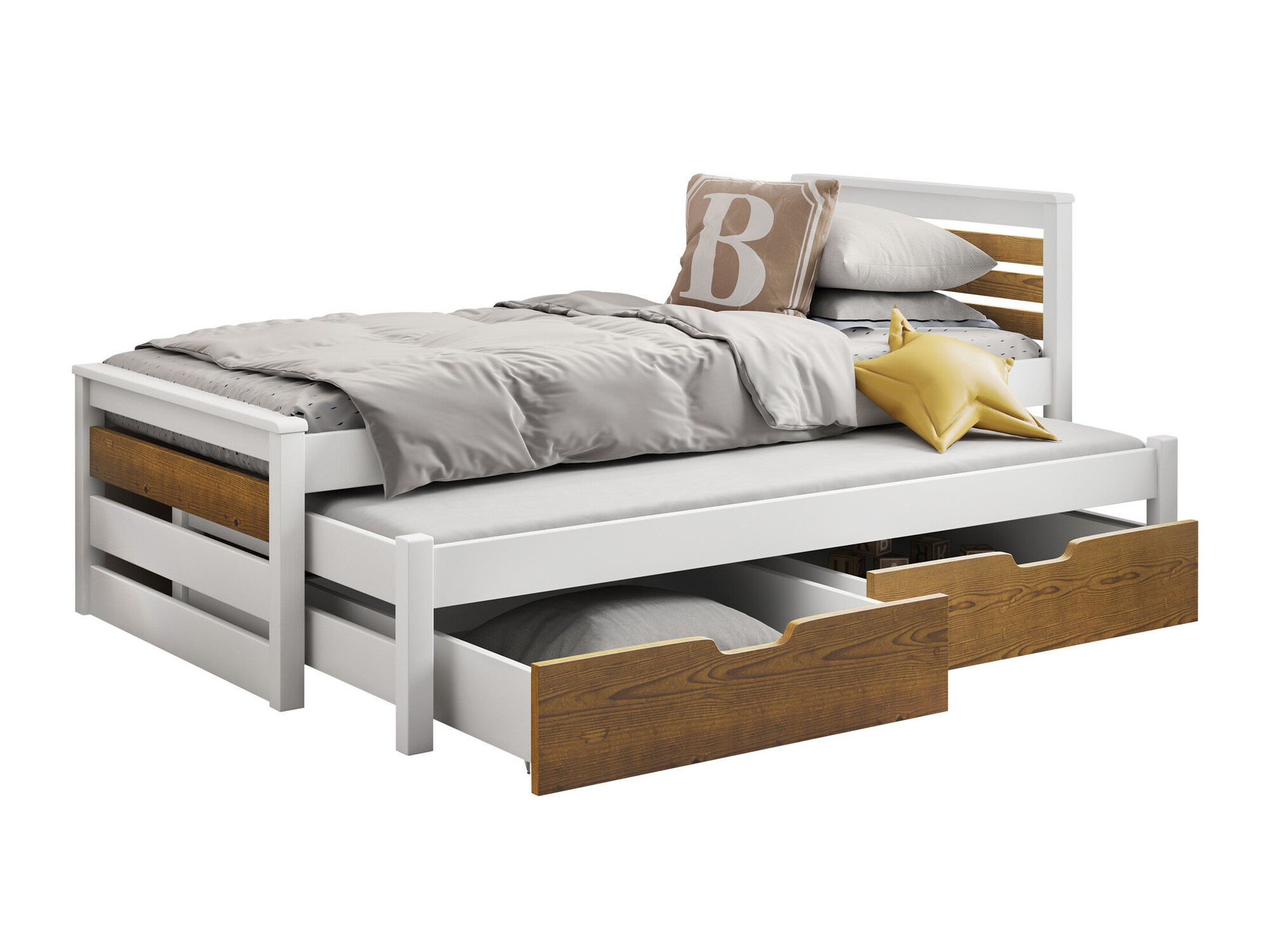 Cama Henderson 170 (Blanco + Roble Sonoma)