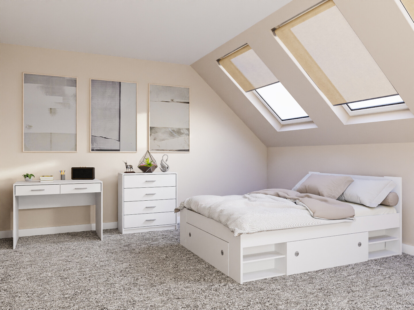 Conjunto de dormitorio Novsore 155 (Blanco)