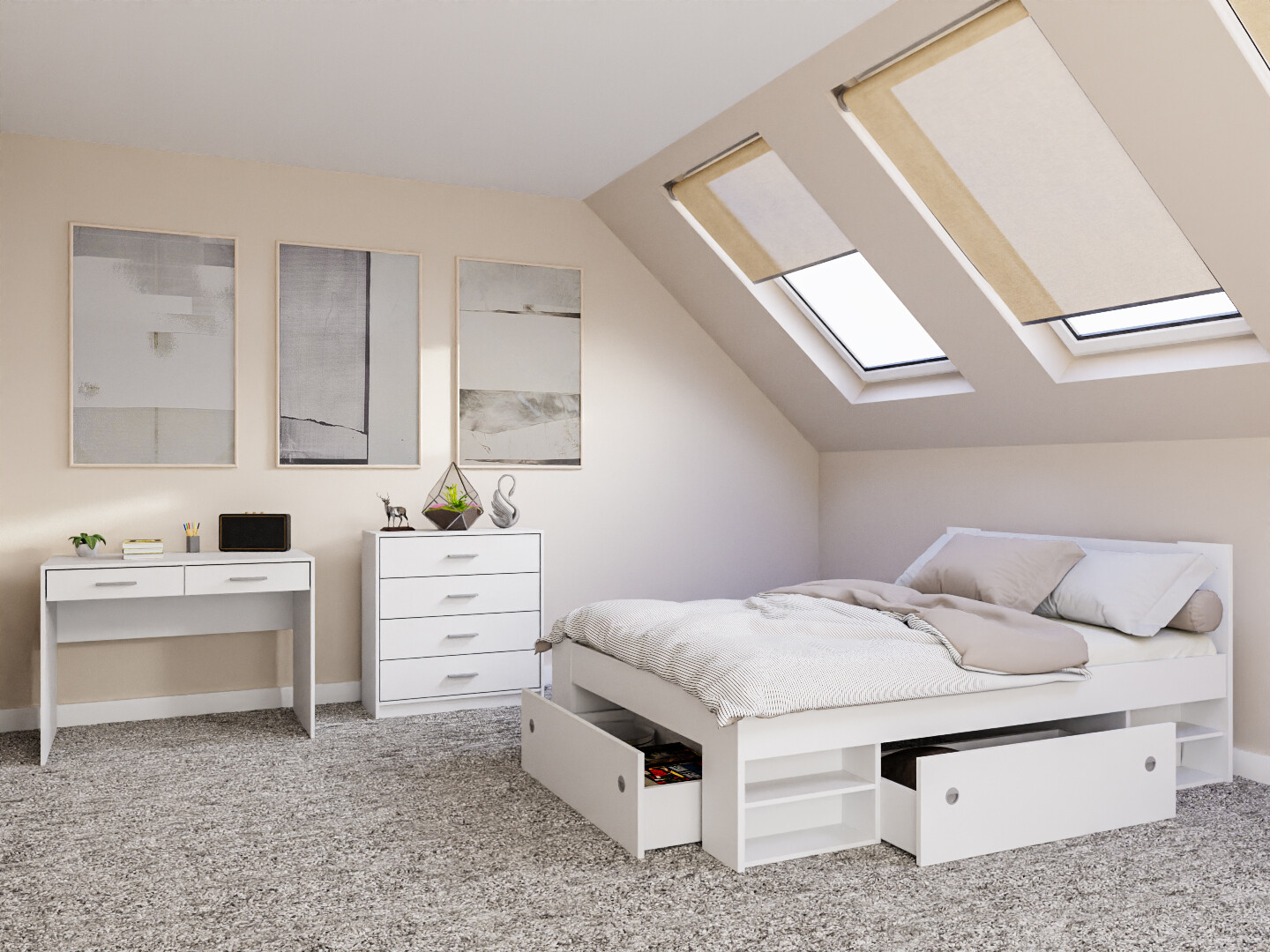 Conjunto de dormitorio Novsore 155 (Blanco)