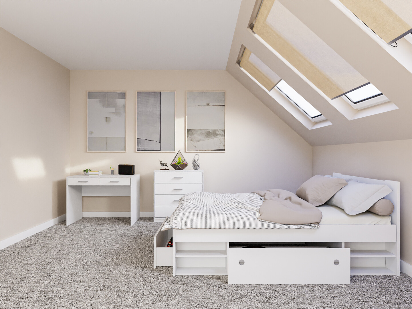 Conjunto de dormitorio Novsore 155 (Blanco)