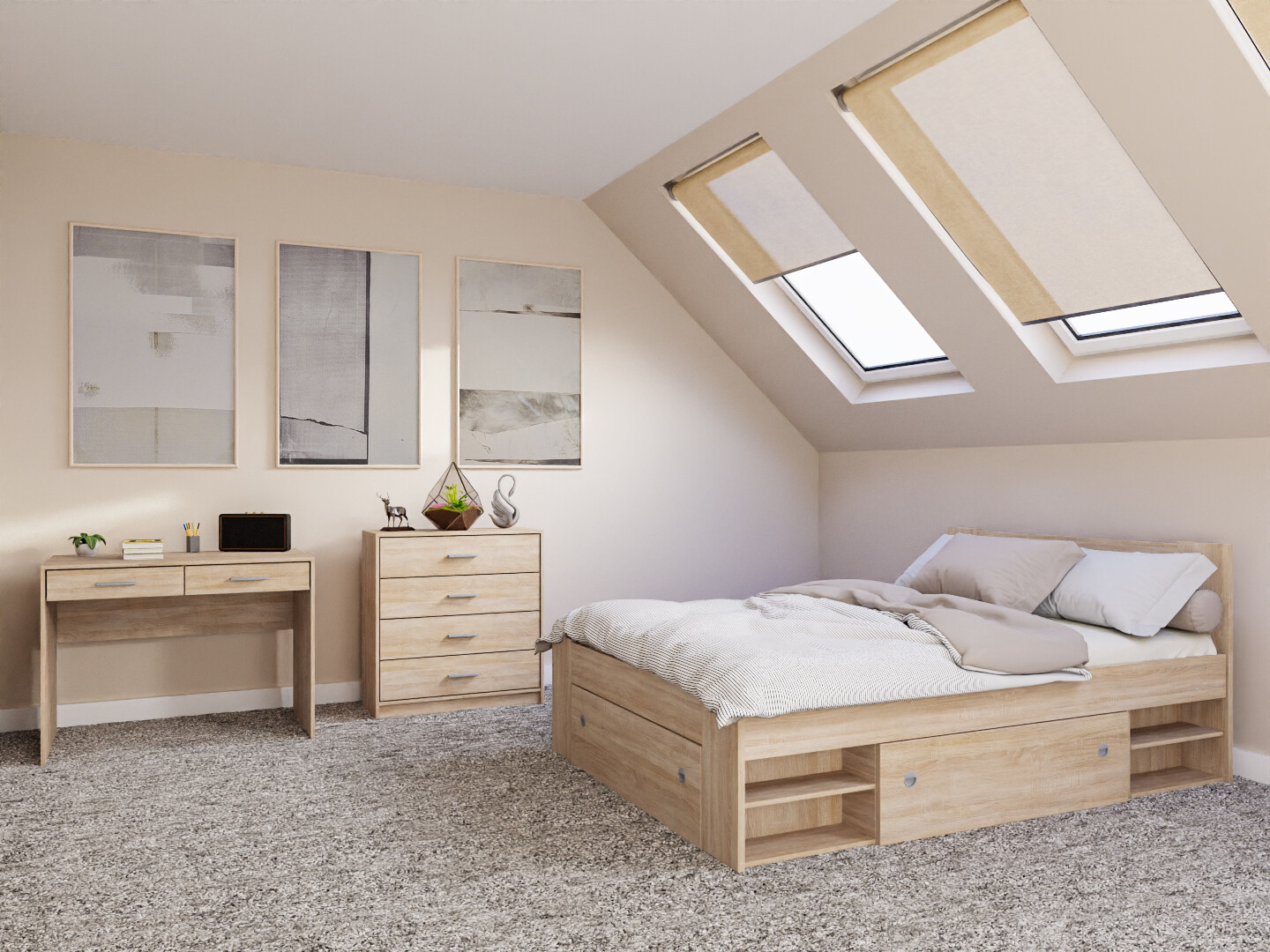 Conjunto de dormitorio Novsore 155 (Roble Sonoma)