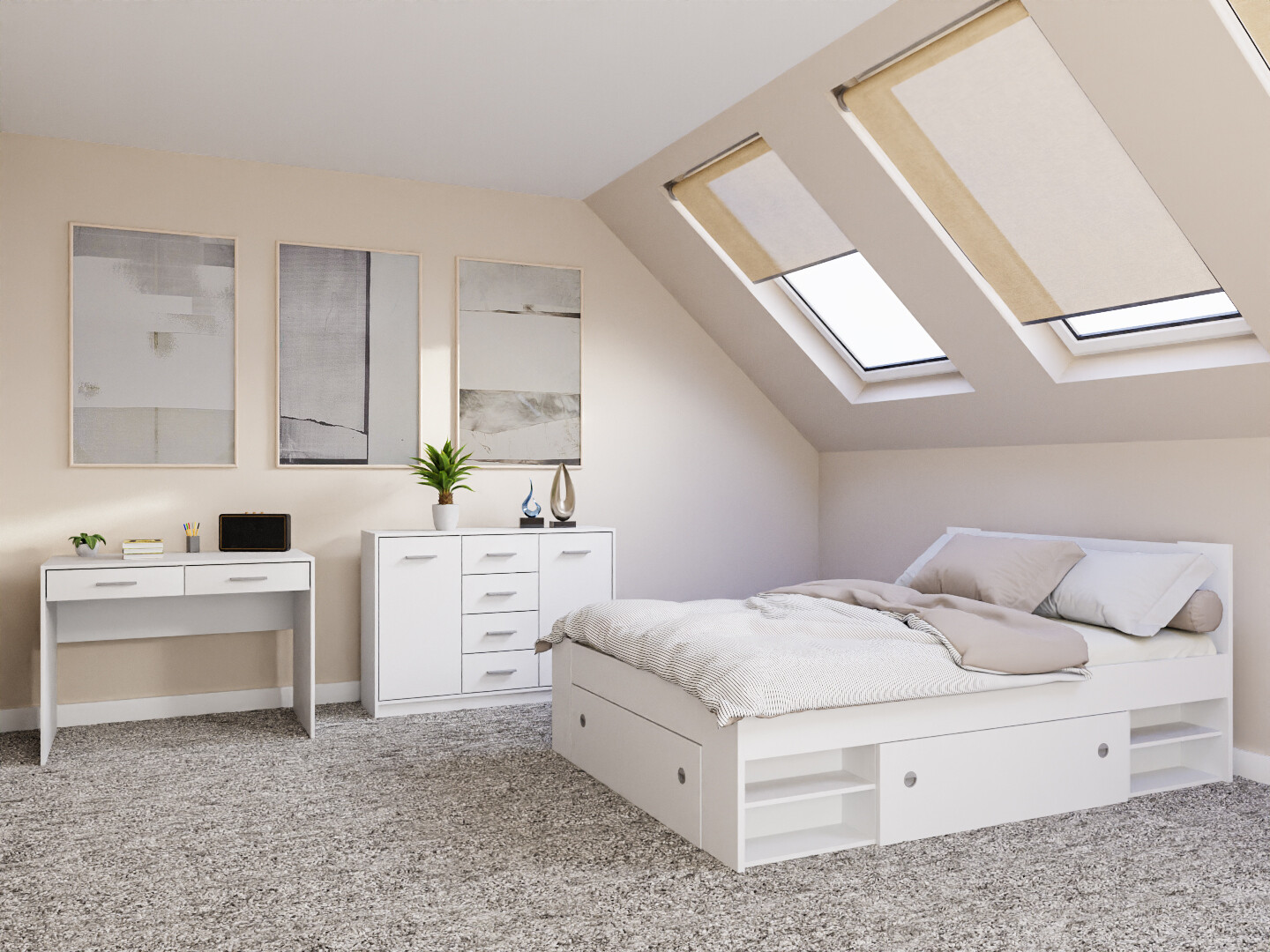 Conjunto de dormitorio Novsore 156 (Blanco)