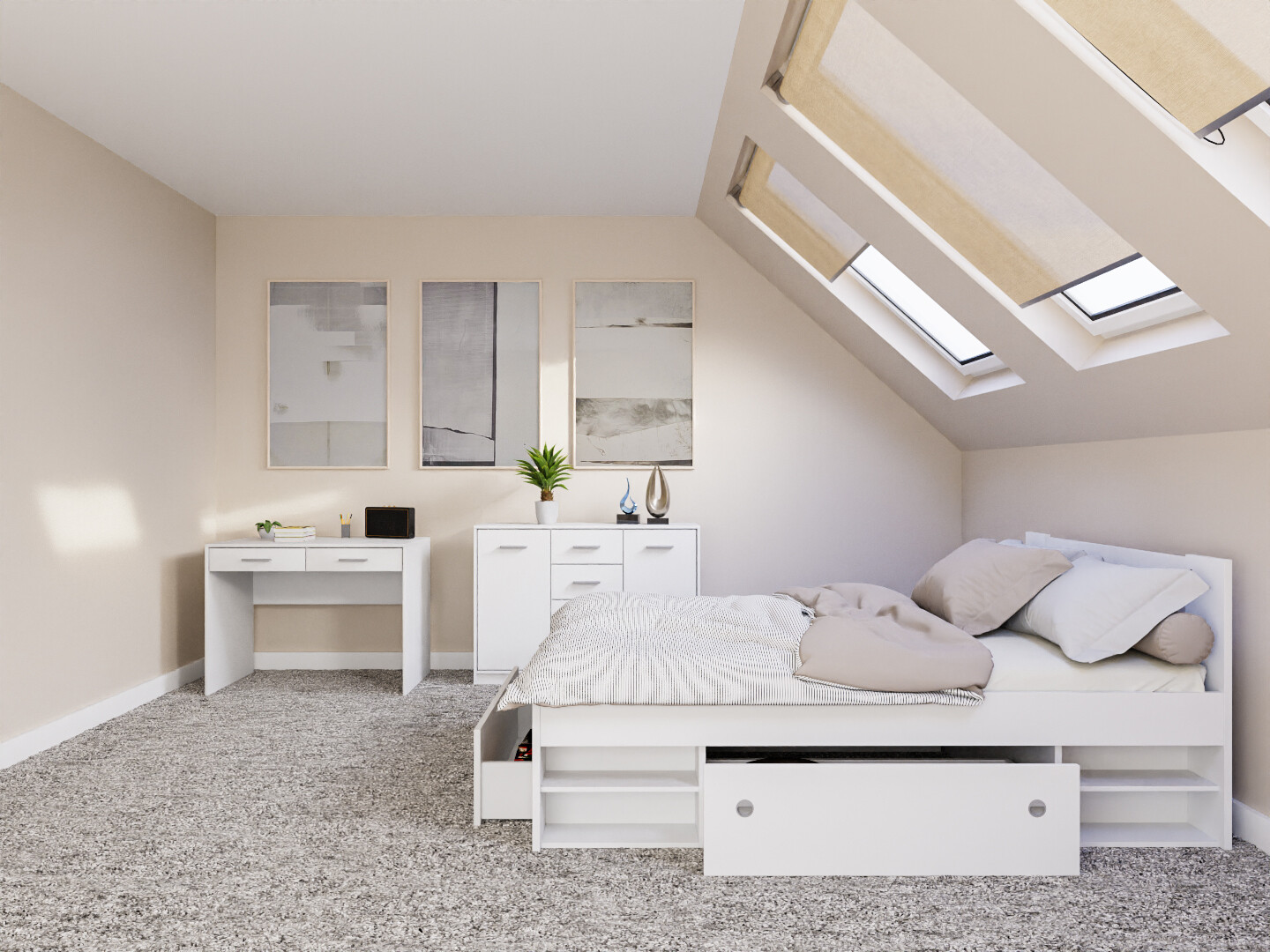 Conjunto de dormitorio Novsore 156 (Blanco)