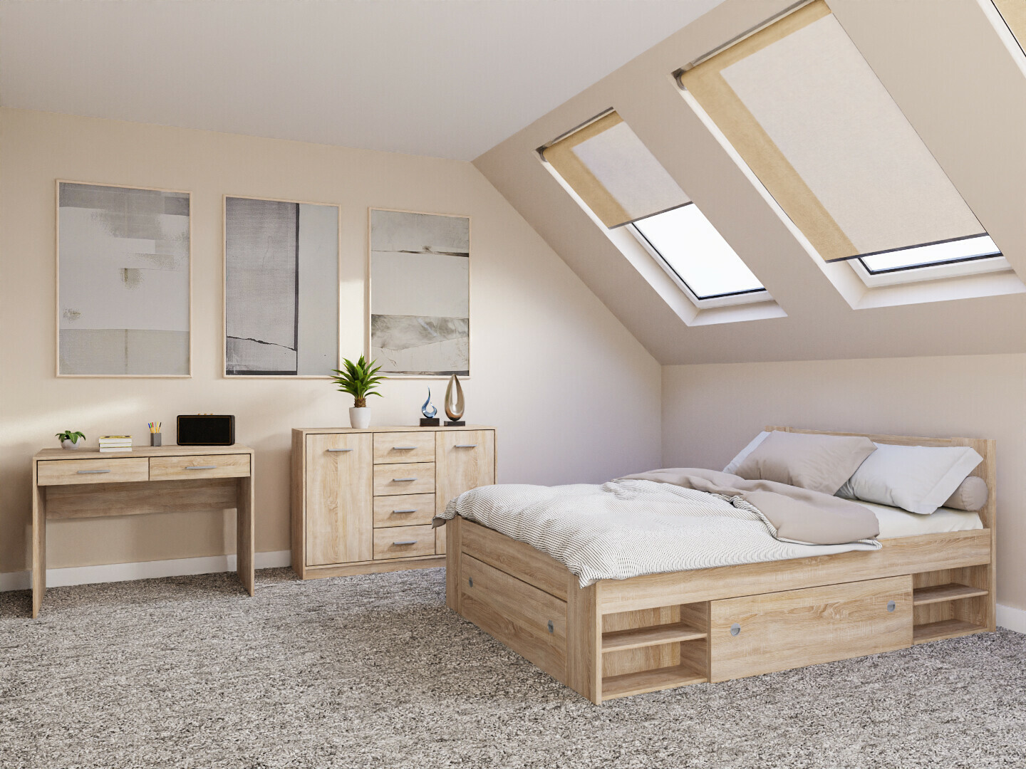 Conjunto de dormitorio Novsore 156 (Roble Sonoma)