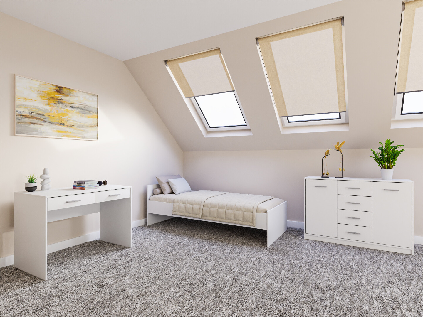 Conjunto de dormitorio Novsore 149 (Blanco)