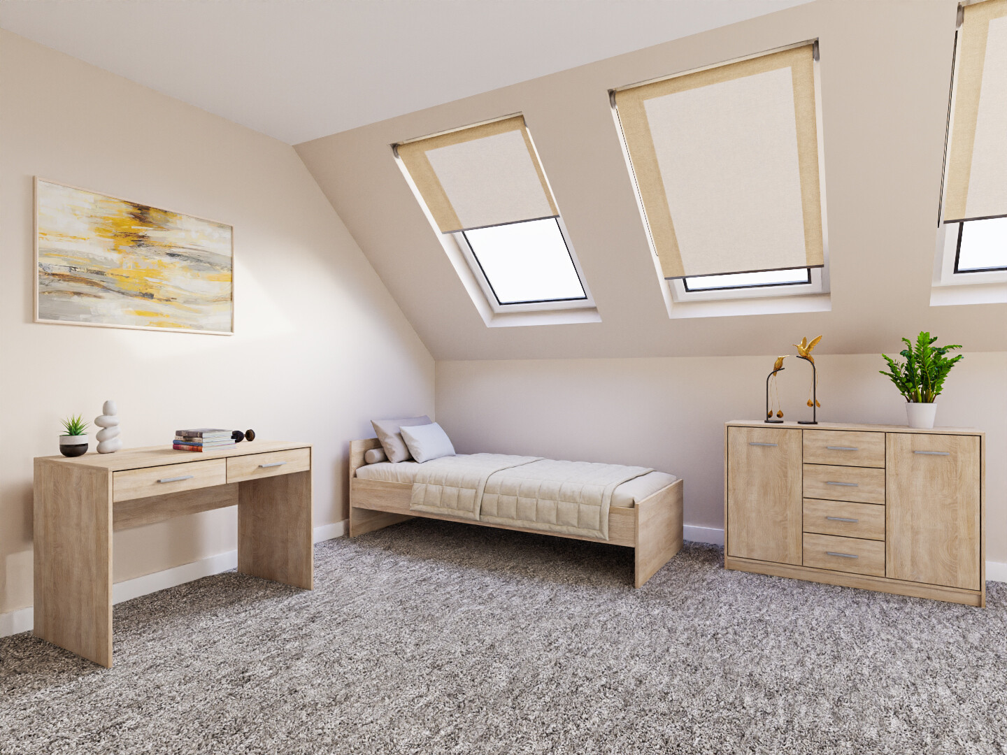 Conjunto de dormitorio Novsore 149 (Roble Sonoma)