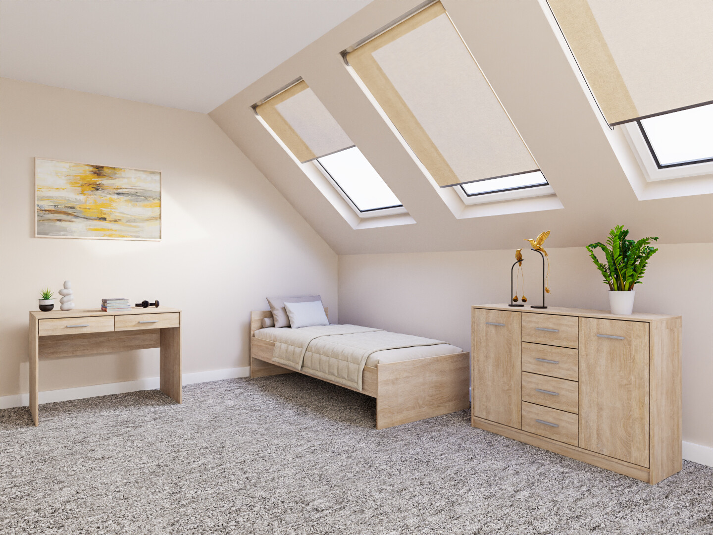 Conjunto de dormitorio Novsore 149 (Roble Sonoma)