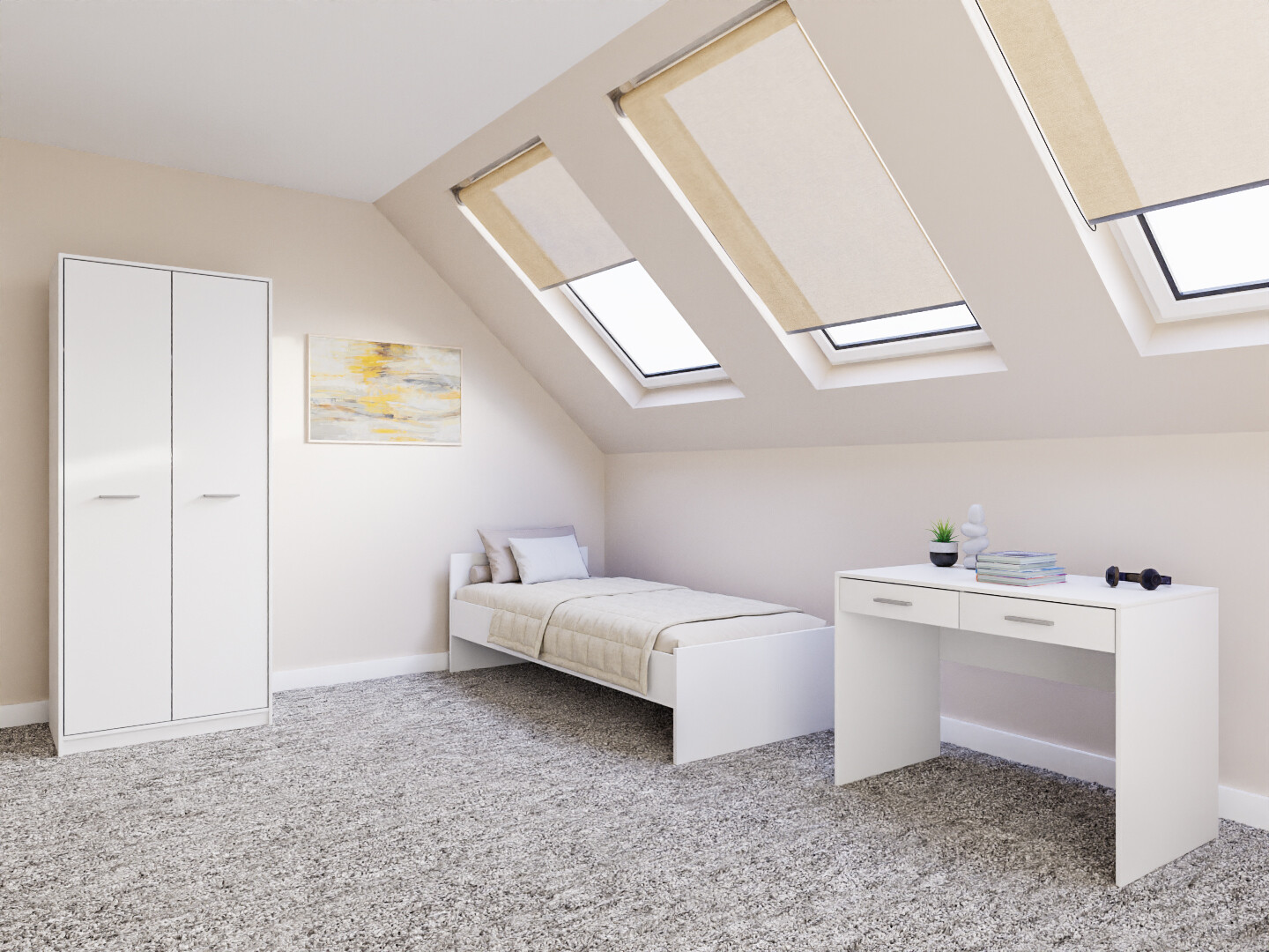 Conjunto de dormitorio Novsore 157 (Blanco)