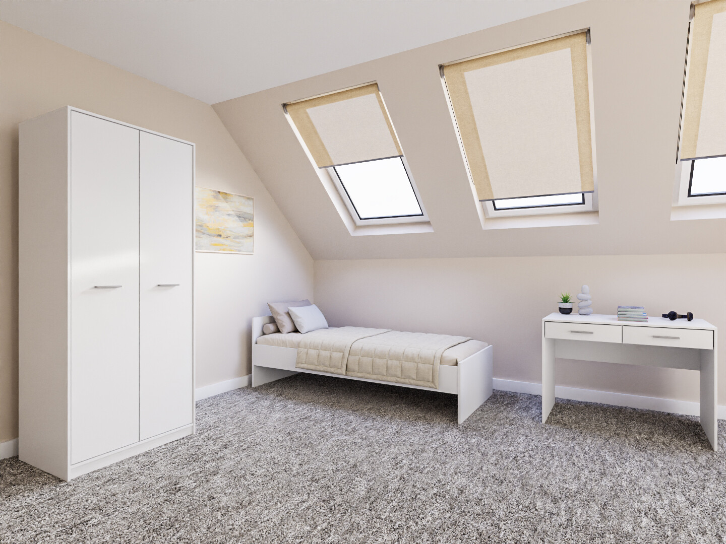 Conjunto de dormitorio Novsore 157 (Blanco)