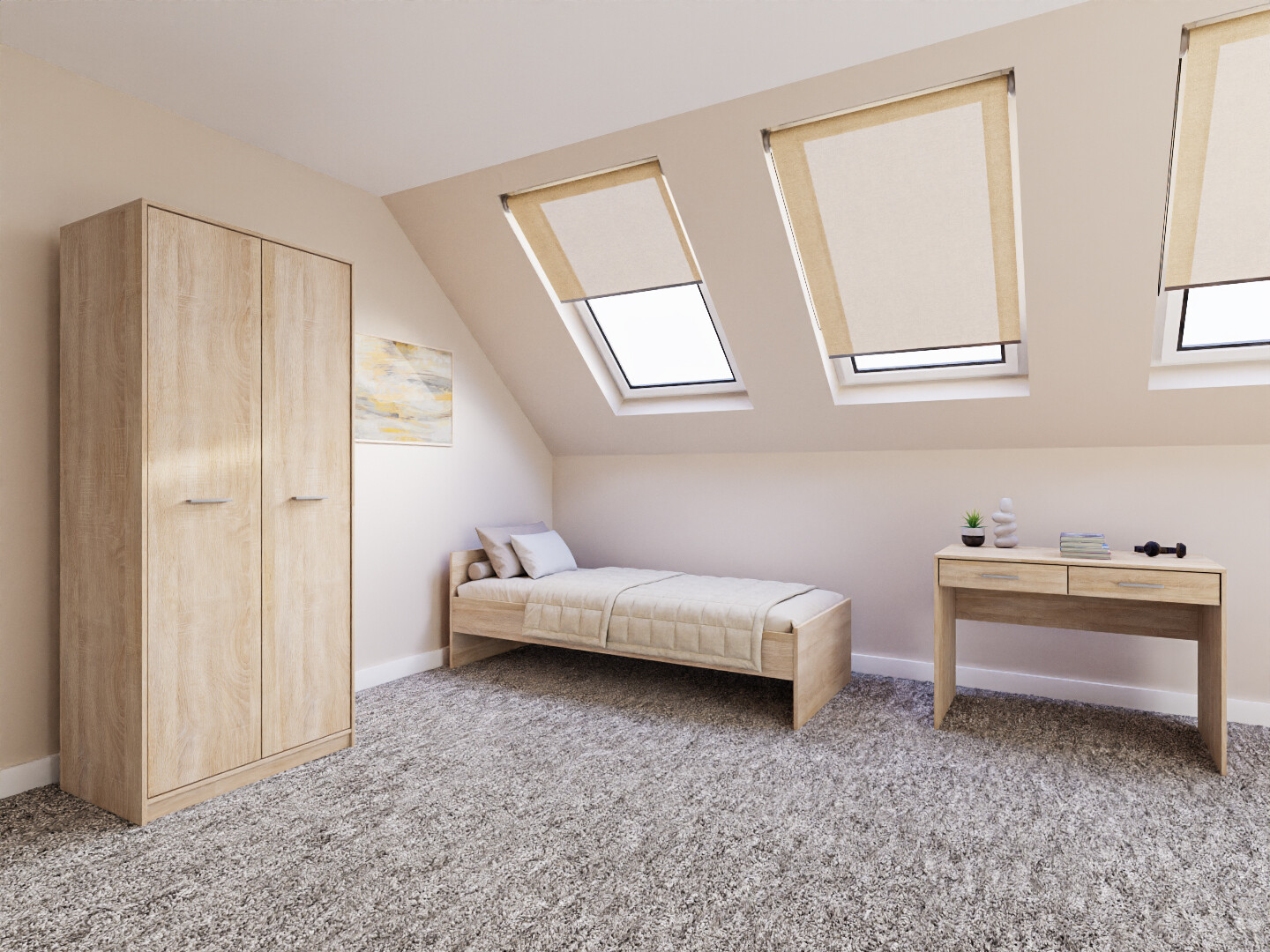 Conjunto de dormitorio Novsore 157 (Roble Sonoma)