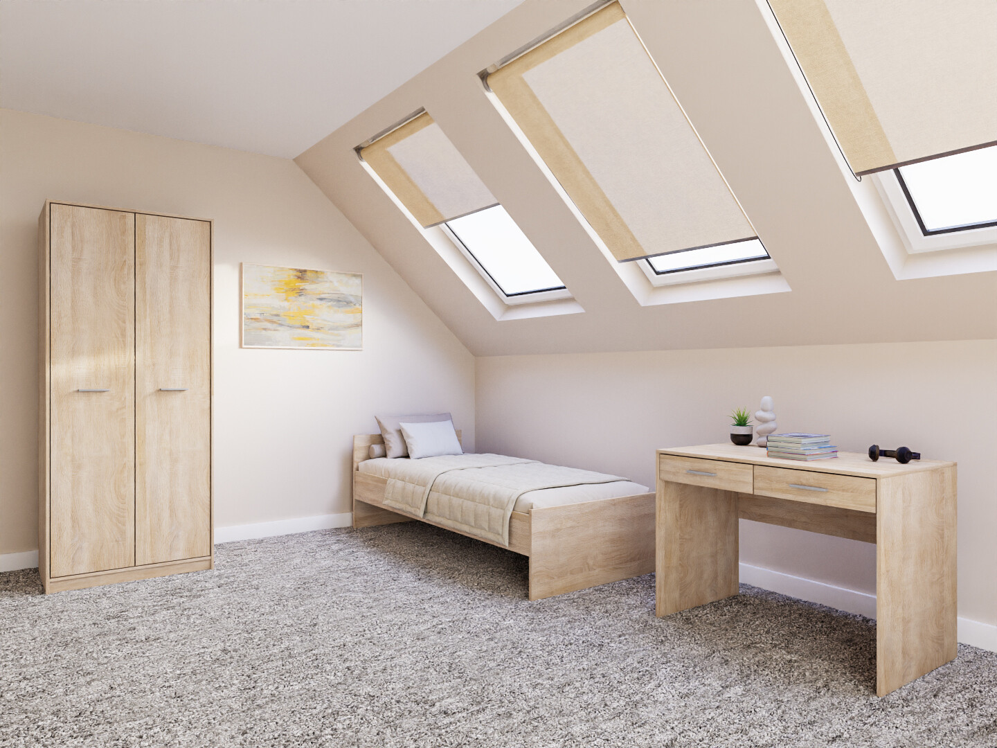 Conjunto de dormitorio Novsore 157 (Roble Sonoma)