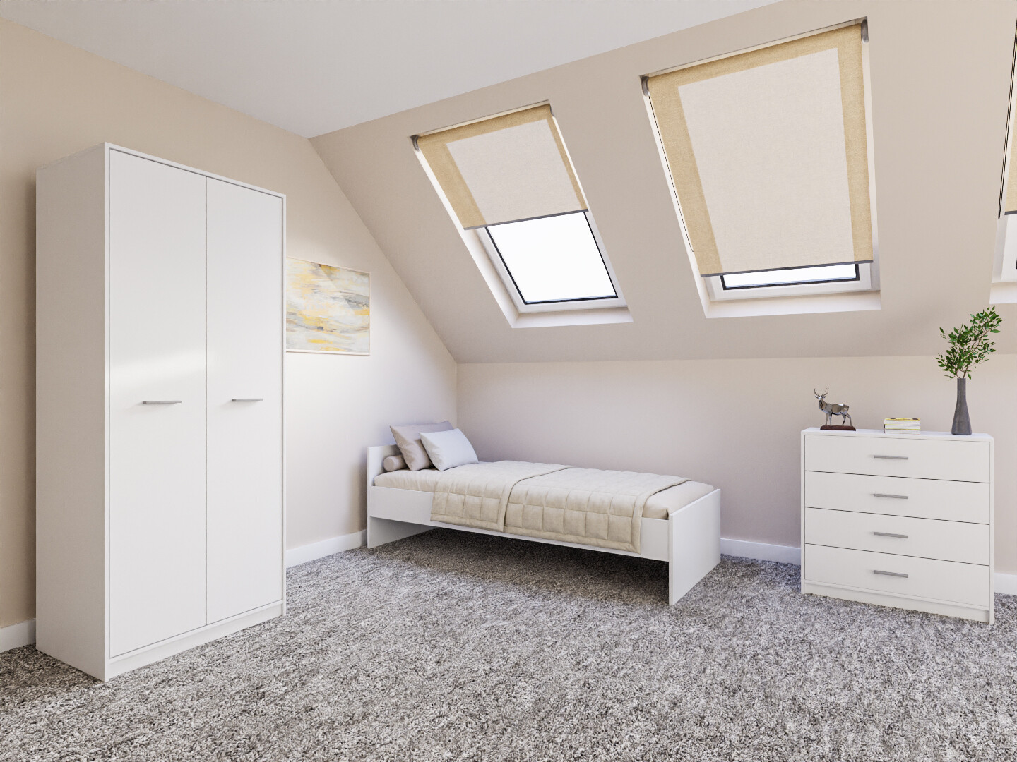 Conjunto de dormitorio Novsore 151 (Blanco)