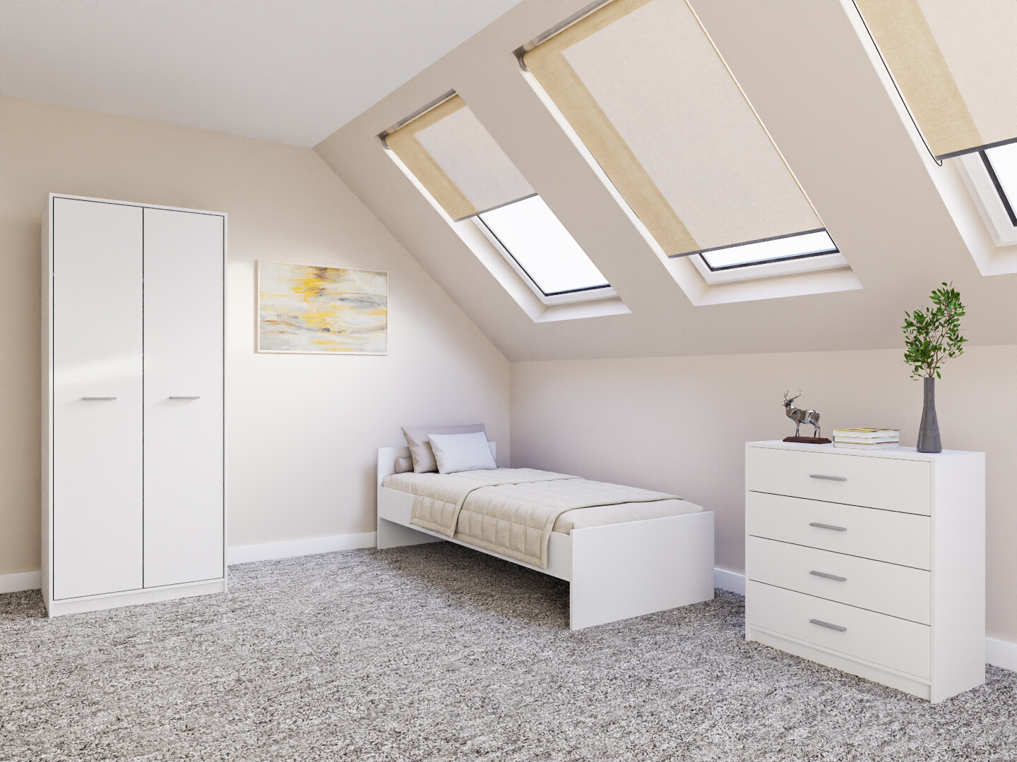 Conjunto de dormitorio Novsore 151 (Blanco)