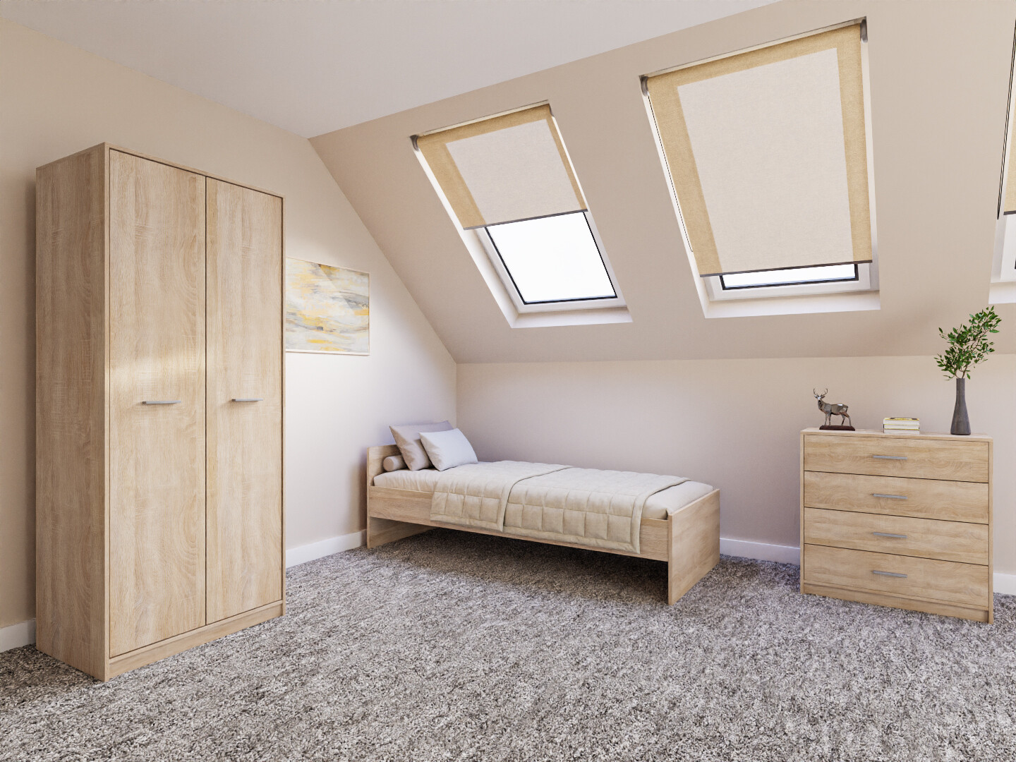 Conjunto de dormitorio Novsore 151 (Roble Sonoma)