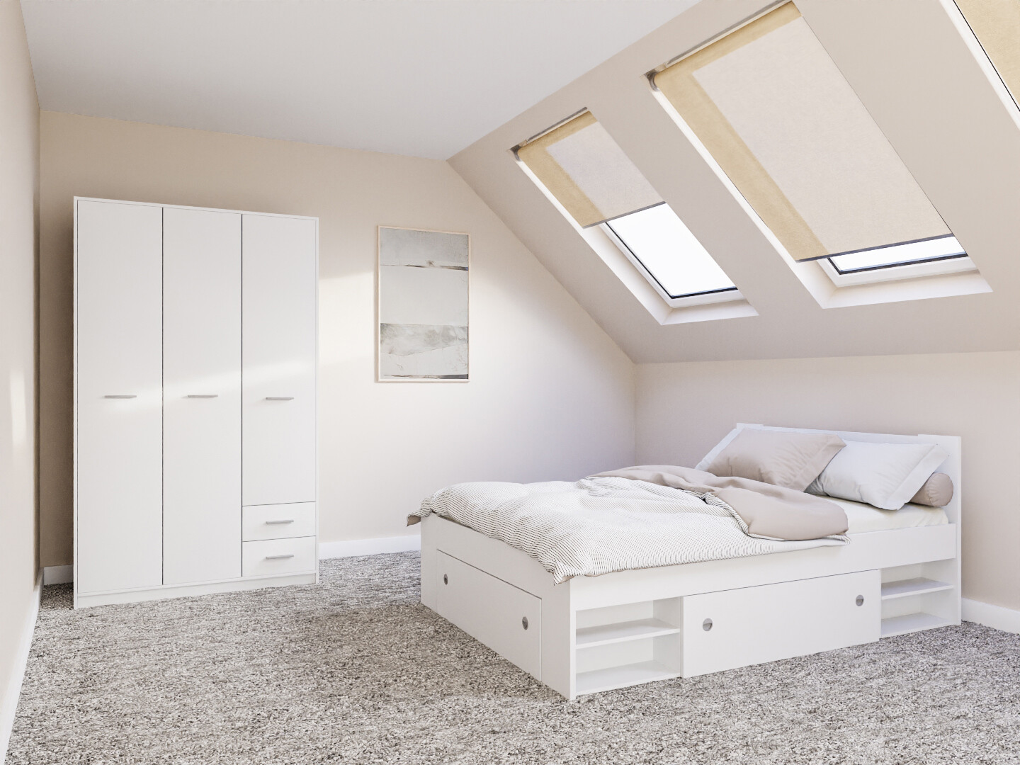 Conjunto de dormitorio Novsore 158 (Blanco)