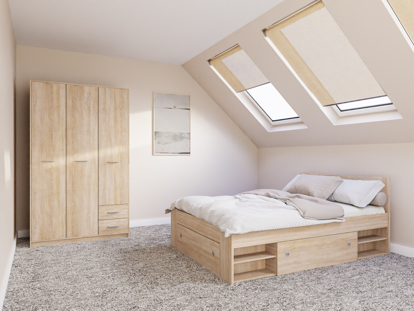 Conjunto de dormitorio Novsore 158 (Roble Sonoma)