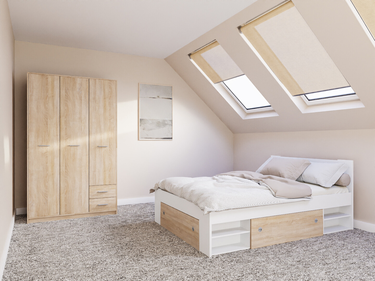 Conjunto de dormitorio Novsore 158 (Blanco)