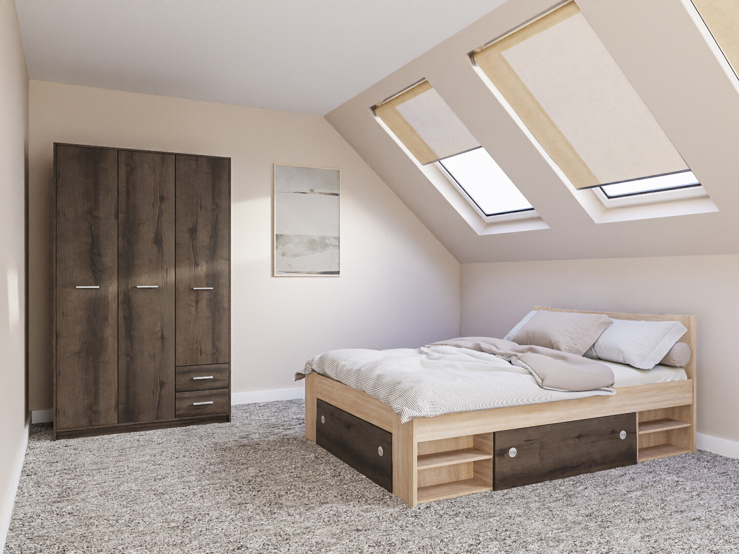 Conjunto de dormitorio Novsore 158 (Roble Sonoma)