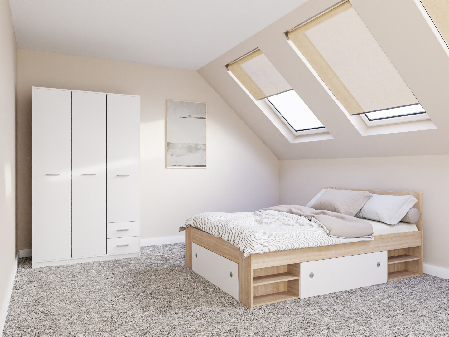 Conjunto de dormitorio Novsore 158 (Roble Sonoma)