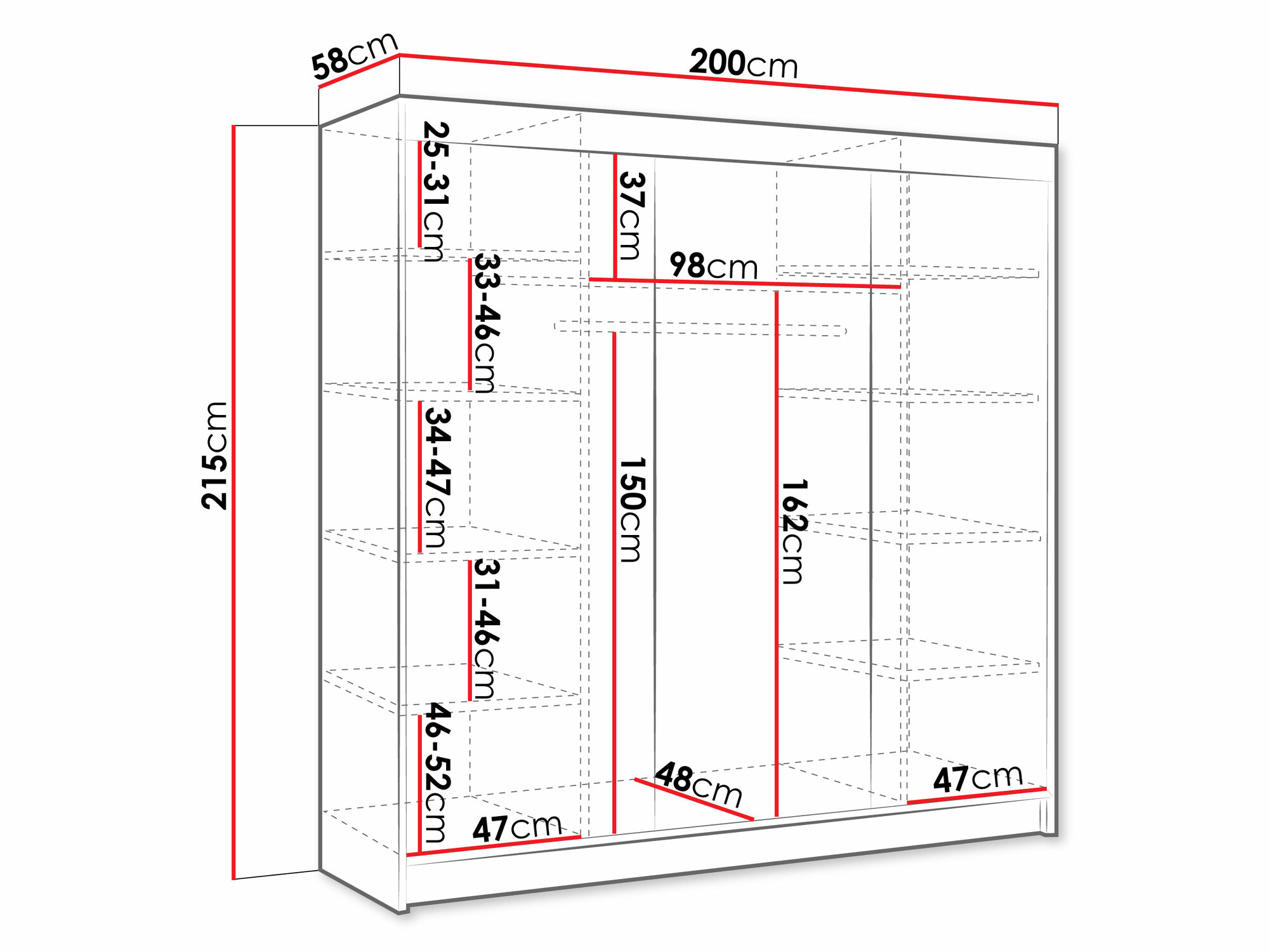 Armario Closico 159 (Roble Sonoma)