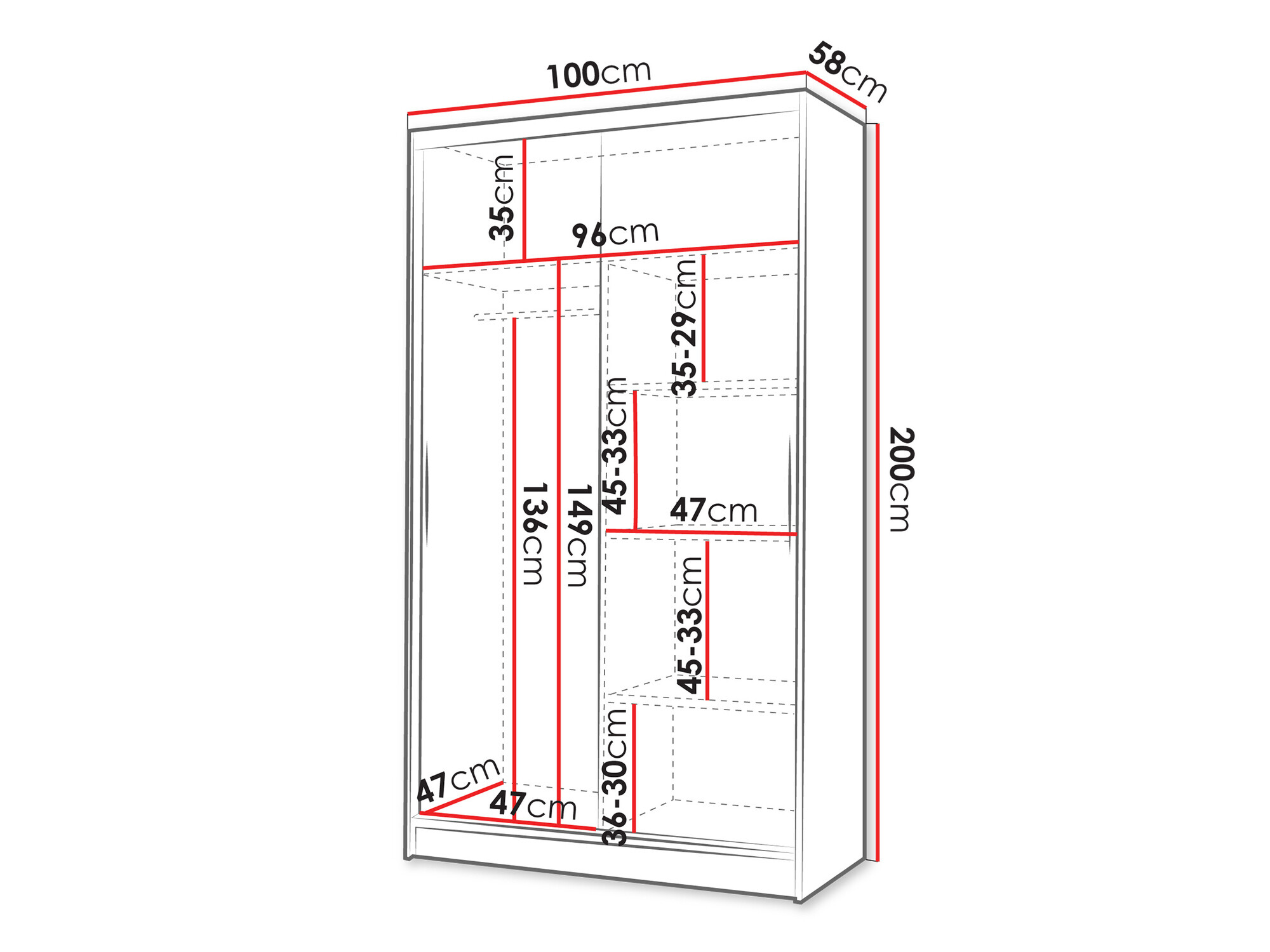 Armario Closico Structor I (Blanco + Roble Artisan)