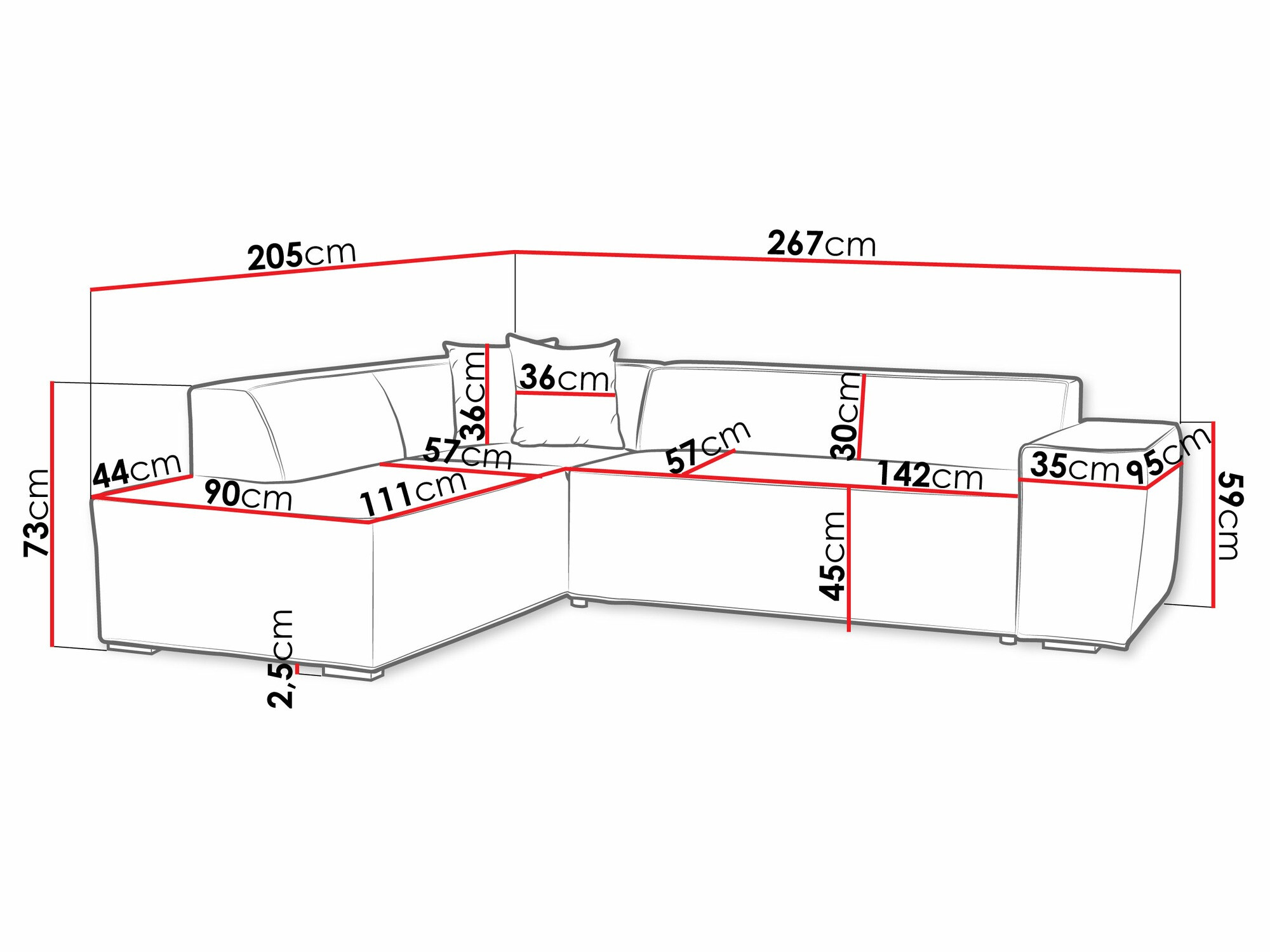 Sofá rinconero Comfivo 289 (Poso 01)